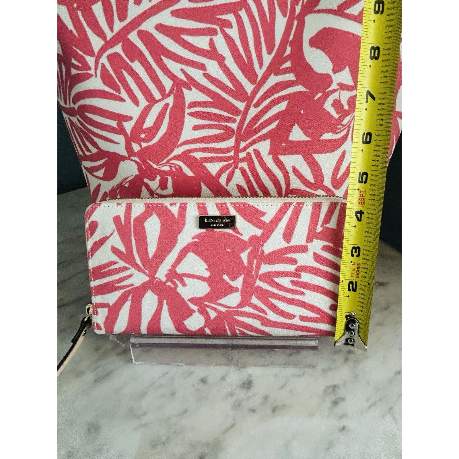 Kate Spade Kate Spade Jules Grant Street Juno Satchel Wallet Palms Pink Size ONE SIZE - 12 Thumbnail