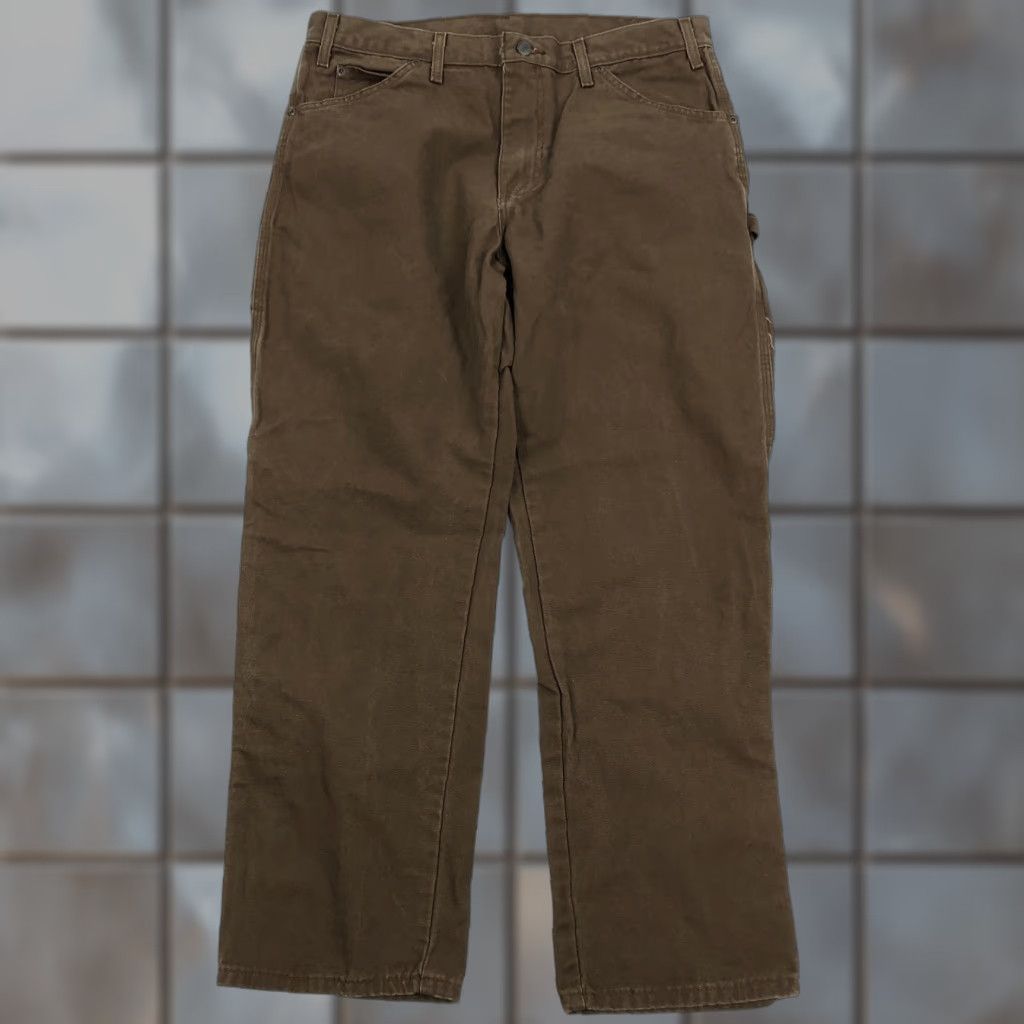 Dickies Dickies Men's Brown Workwear Carpenter Pants 34x30 Cotton Canvas Utility Pockets Size US 34 / EU 50 - 1 Thumbnail