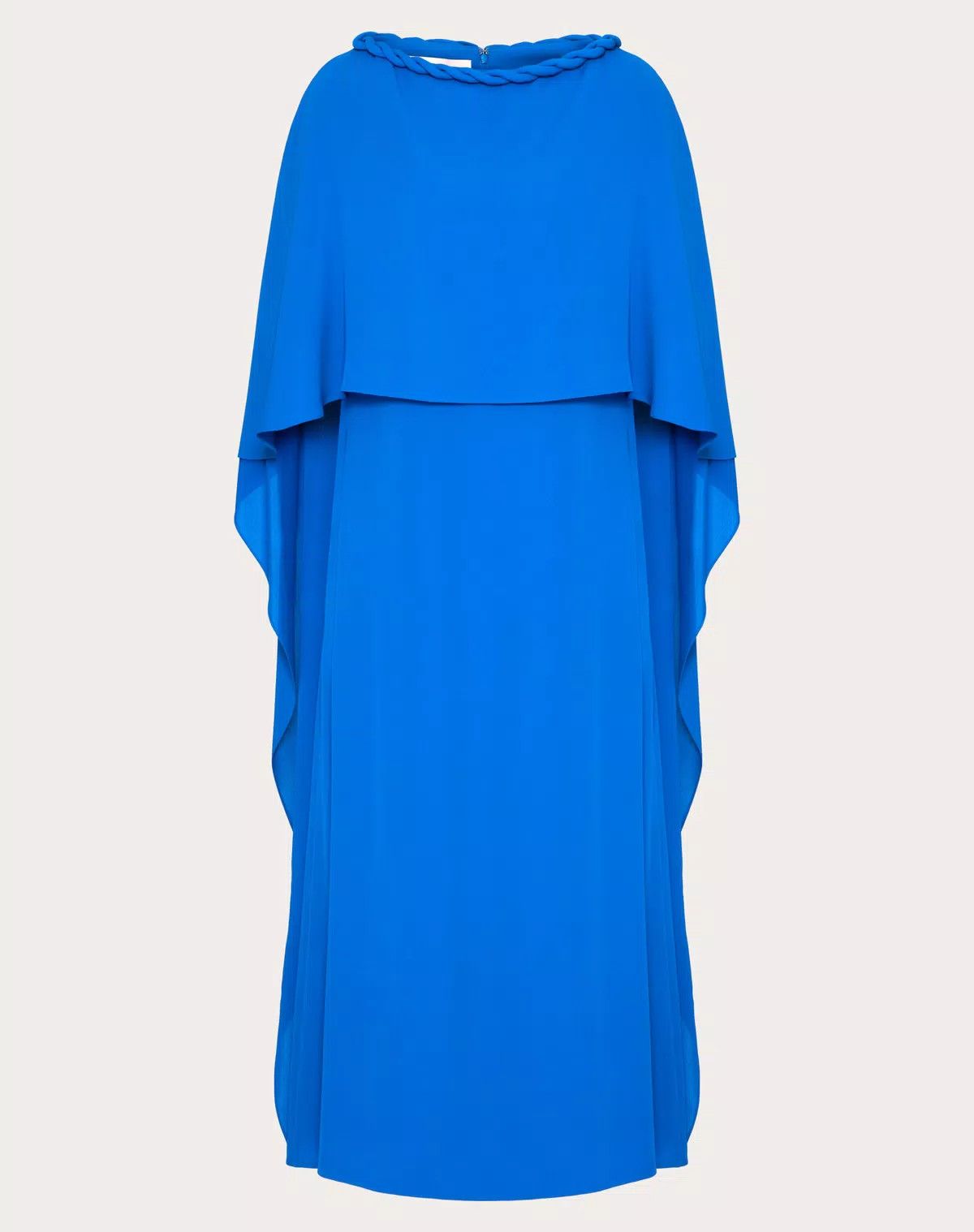 Valentino o1s1wg110426 Double Georgette Midi Dress in Blue Size XS / US 0-2 / IT 36-38 - 1 Thumbnail