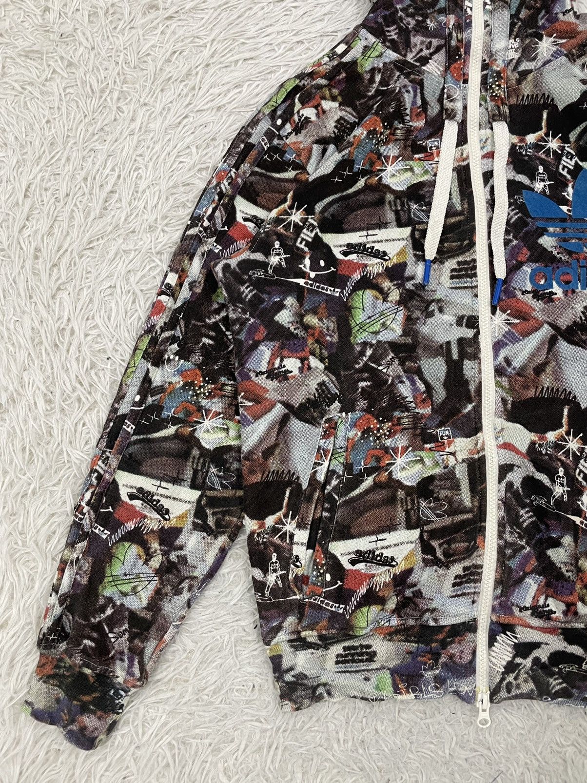 Adidas Vintage Fullzip & Fullprint Adidas Sweater Jacket Hoodie Size US M / EU 48-50 / 2 - 4 Thumbnail
