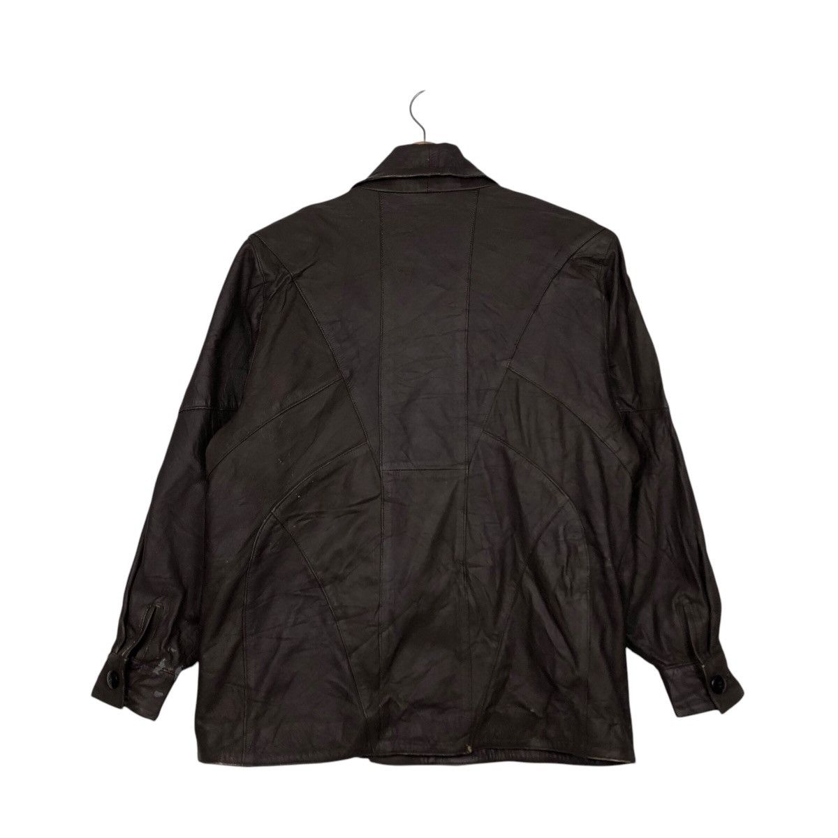 Japanese Brand 📌Vintage Leather Jacket Delta Double Breast Size US M / EU 48-50 / 2 - 9 Thumbnail