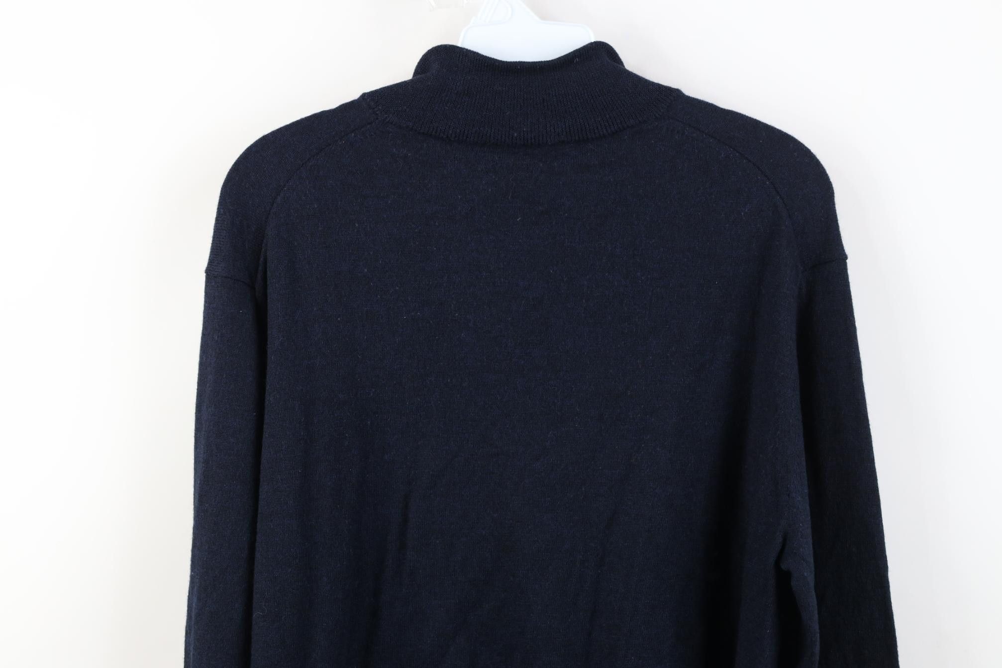 UNTUCKit Untuckit Extrafine Merino Wool Knit 1/4 Zip Pullover Sweater Size US XL / EU 56 / 4 - 11 Thumbnail