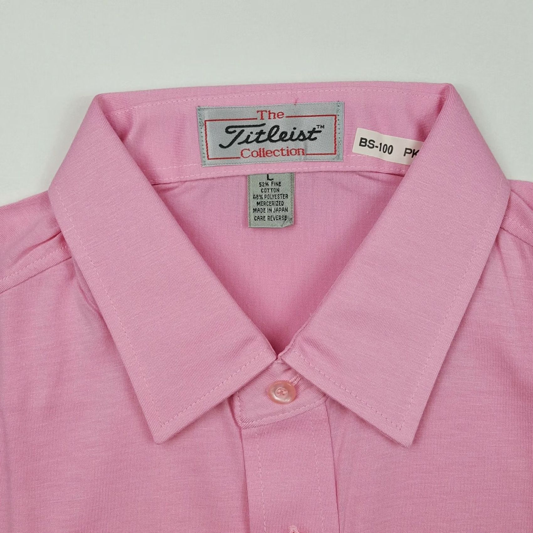 Titleist Titleist Golf Mens Size Large Pink Short Sleeve Collar Polo Shirt Pullover Japan Size US L / EU 52-54 / 3 - 4 Thumbnail