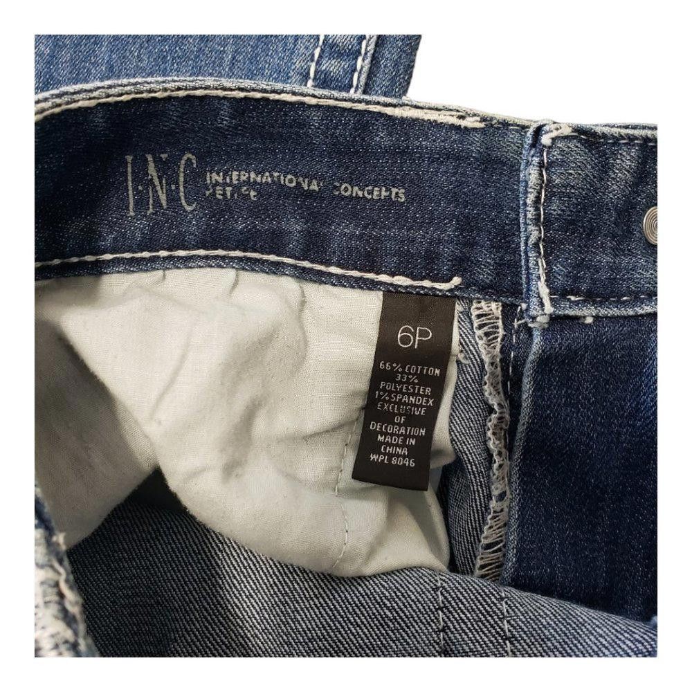 Designer CT131 Ladies INC Denim Blue Denim Boot Cut Jeans 6P Size 28" / US 6 / IT 42 - 5 Thumbnail