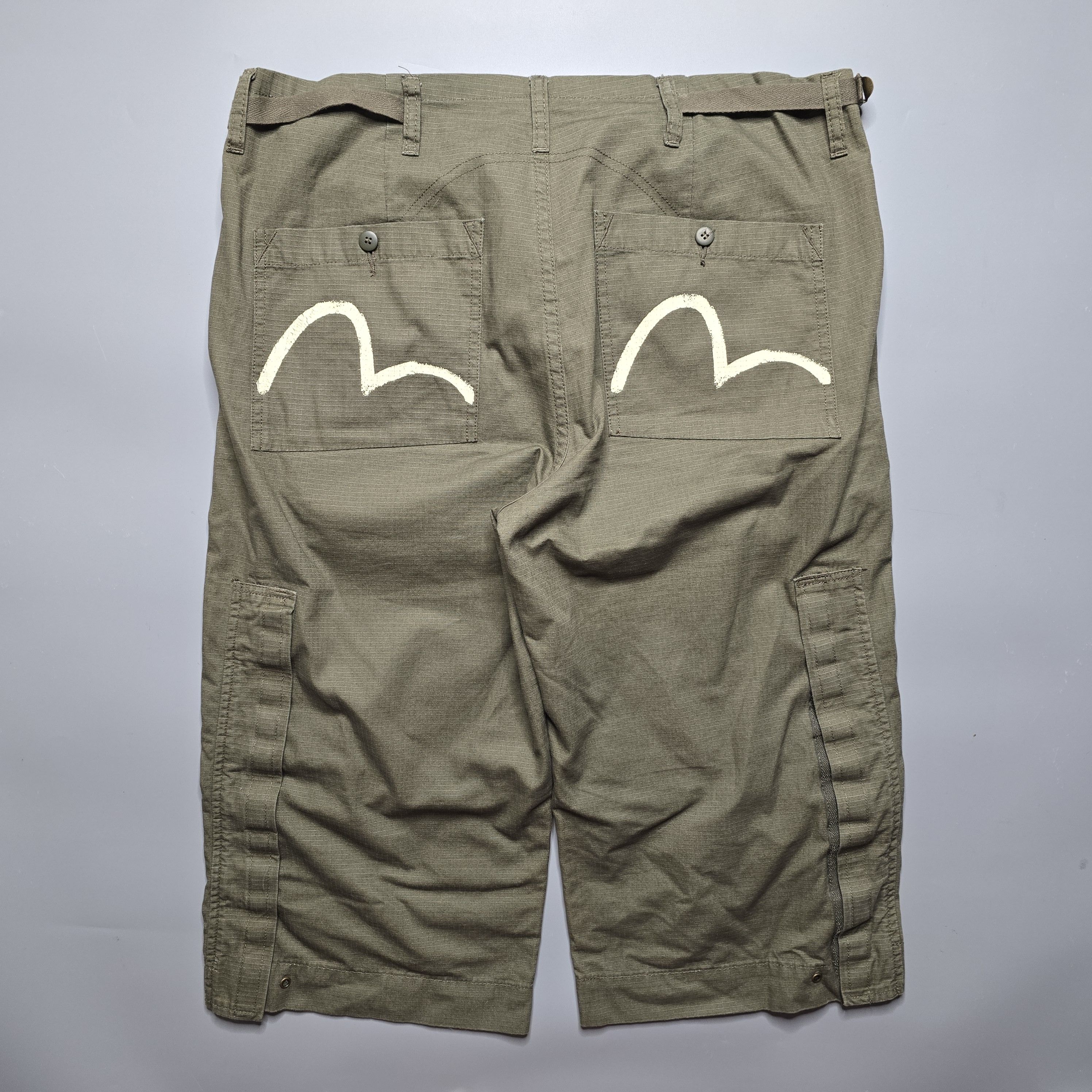 Evisu Evisu - Seagull Baggy Capri Cargo Pants Size US 36 / EU 52 - 2 Thumbnail