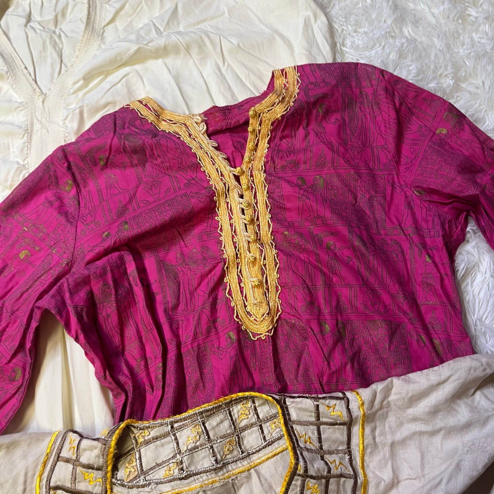 Other Lot of 2 African ladies embroidered Bazin dress loose XL Size XL / US 12-14 / IT 48-50 - 3 Thumbnail