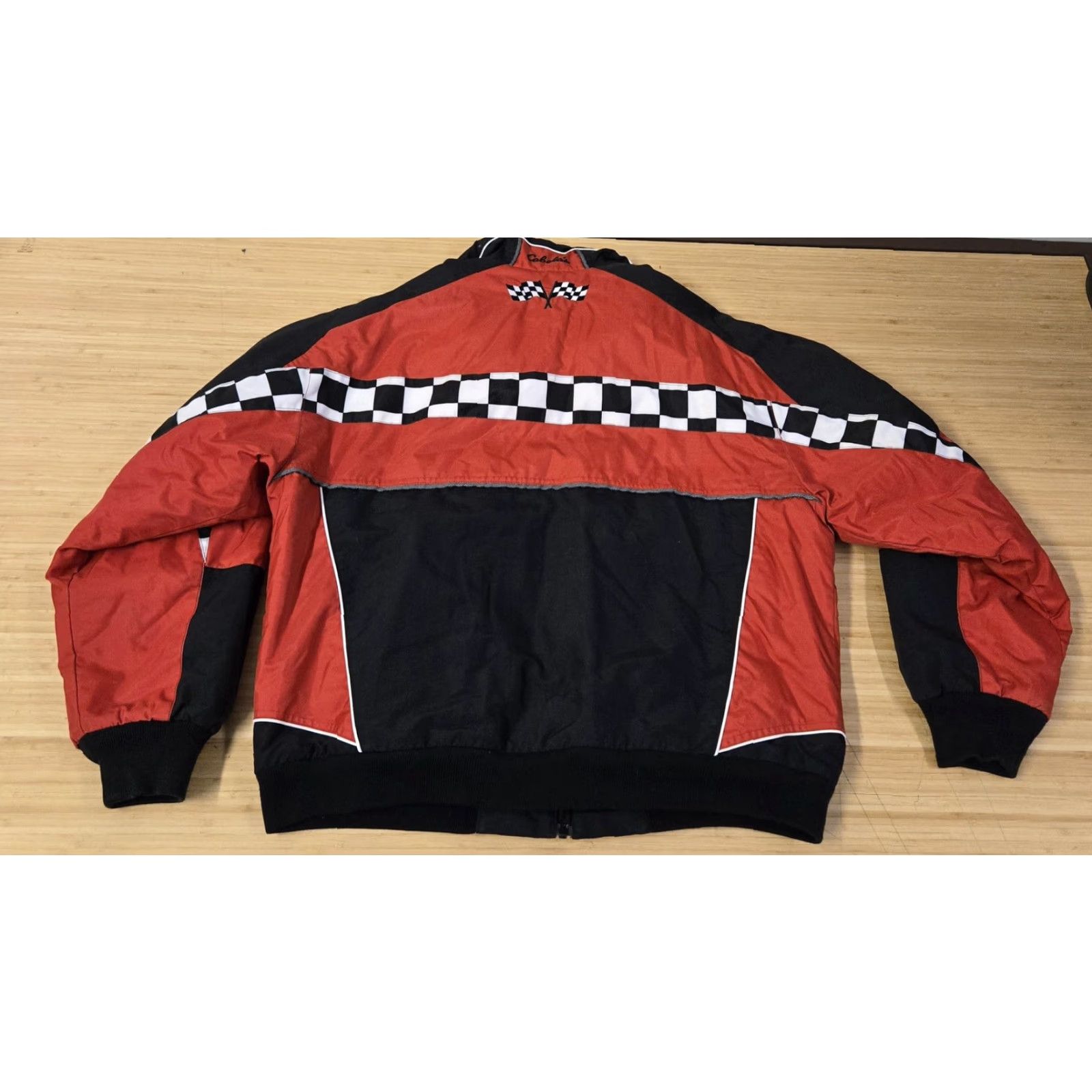 Vintage Cabela's Jacket Mens Large Red Racing Checkered Outdoor Gear Full Zip Nylon Size US L / EU 52-54 / 3 - 6 Thumbnail