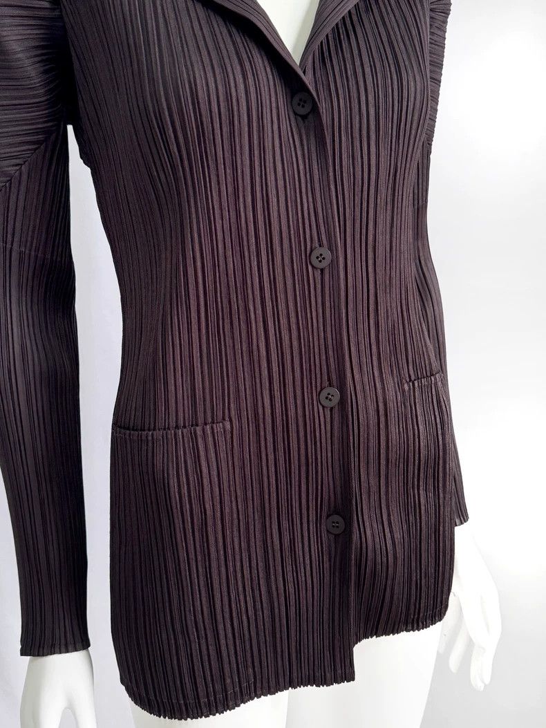 Issey Miyake Issey Miyake size:3 A greyish-purple pleated shirt Size M / US 6-8 / IT 42-44 - 7 Thumbnail