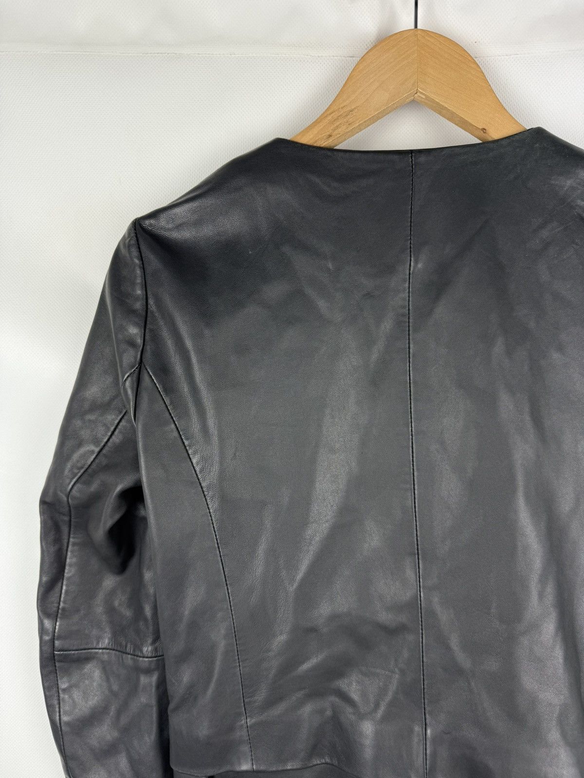 Sandro Sandro Paris Ladies Lamb Leather Biker Jacket Size ~ L Size L / US 10 / IT 46 - 16 Thumbnail