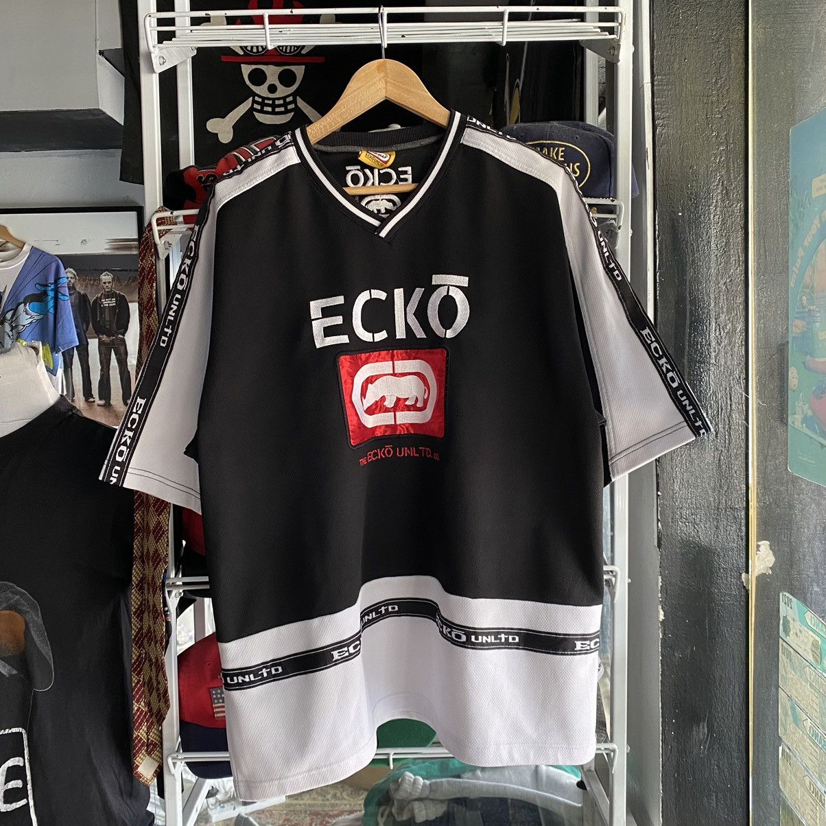 Ecko Unltd. × Rap Tees Vintage ECKO Unlimited Rap Hip Hop Big Logo Jersey Size US XL / EU 56 / 4 - 1 Thumbnail