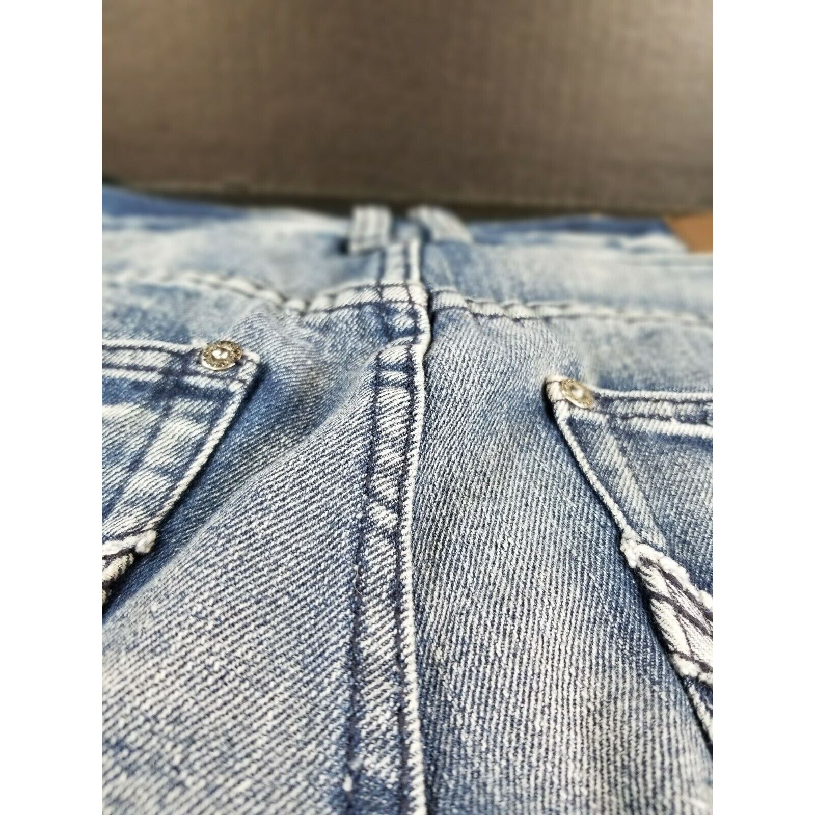 rue21 Rue21 Men's 26" Ripped Distressed Blue USA Jean Shorts Size US 26 / EU 42 - 10 Thumbnail