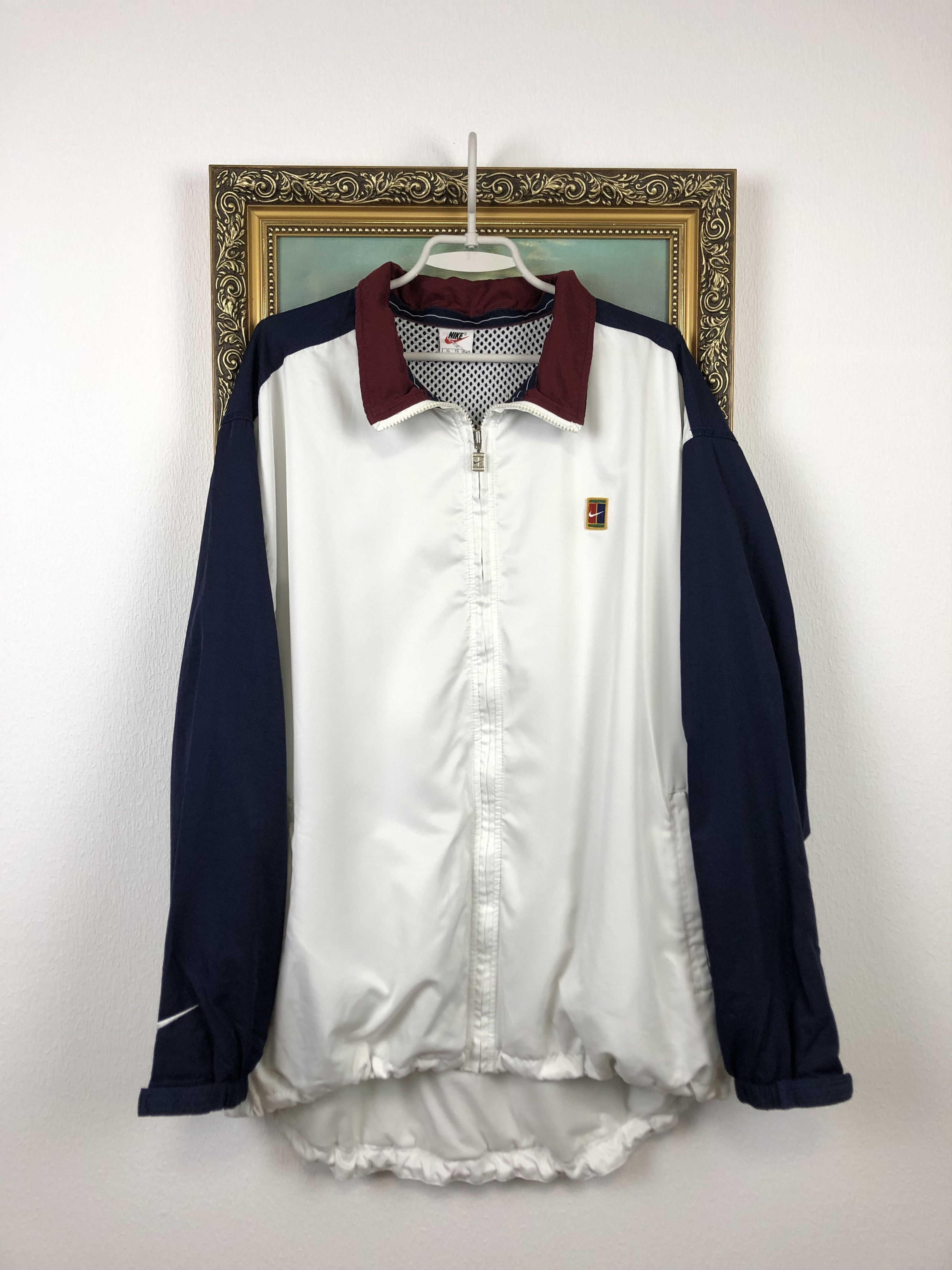 Vintage Nike Court Track Top Jacket Agassi Rare Swoosh