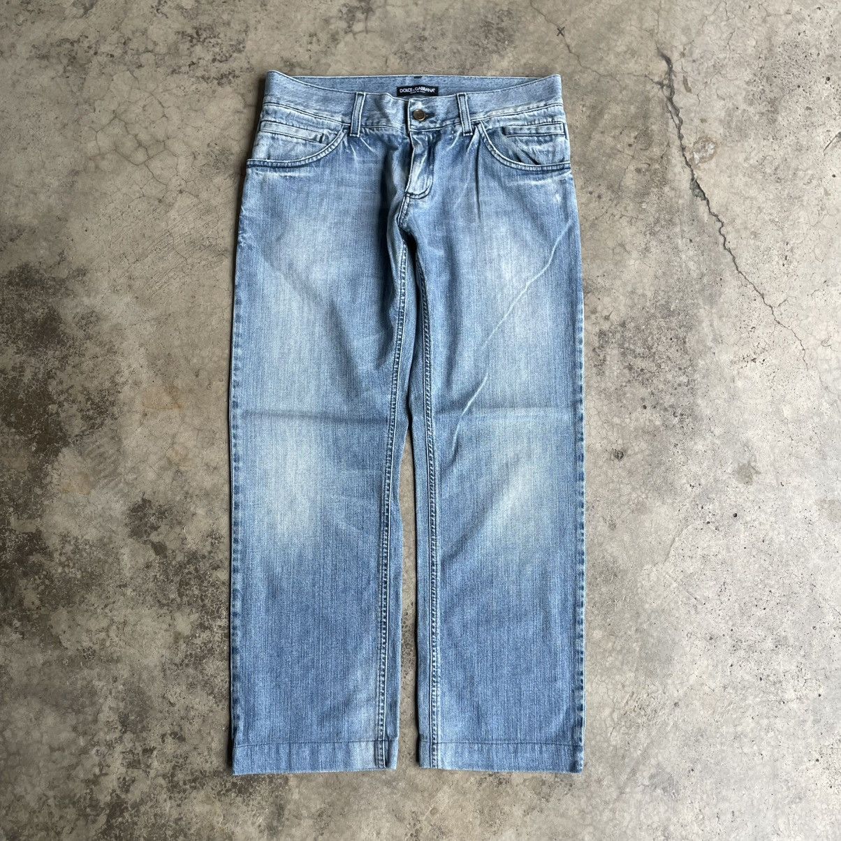 Dolce & Gabbana 🔥Dolce & Gabbana Stoned Washed Regular Straight Denim Jeans Size US 33 - 1 Thumbnail