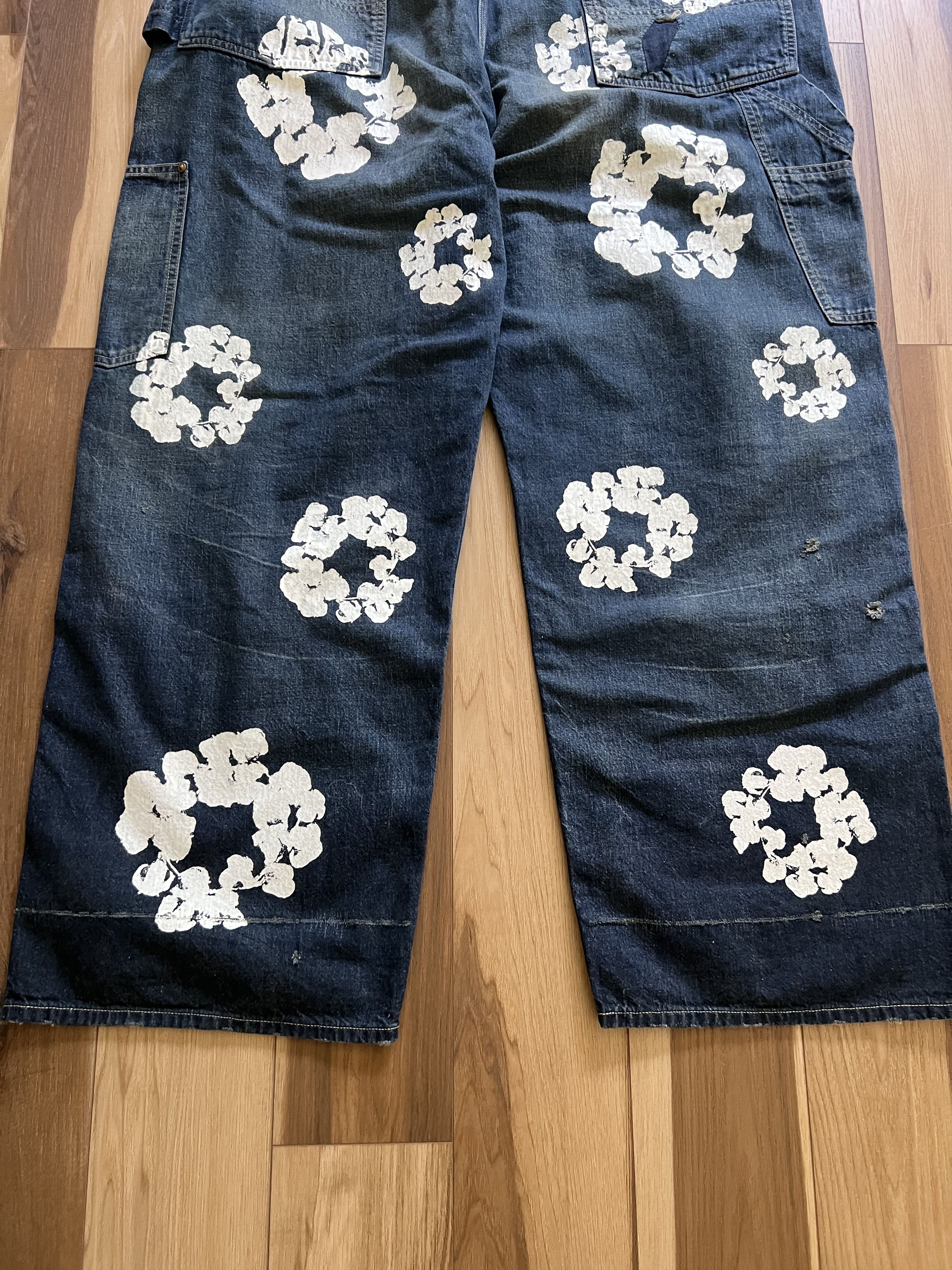 DENIM TEARS × Saint Michael Denim Tears Saint Michael Cotton Wreath Denim Overalls Size US 34 / EU 50 - 8 Thumbnail