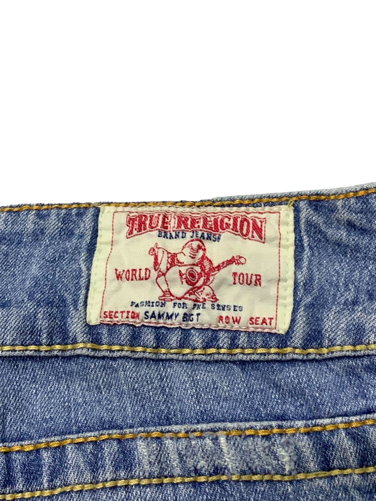 Affliction × True Religion True Religion Sammy Big T Distressed Flare Denim Pants Size US 30 / EU 46 - 16 Thumbnail