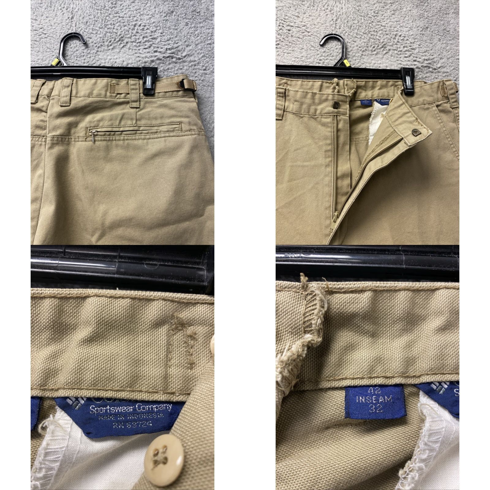 Vintage Columbia Heavy Duty Work Pants Men’s 42x32 Tan Well Made /0495 Size US 42 / EU 58 - 9 Thumbnail
