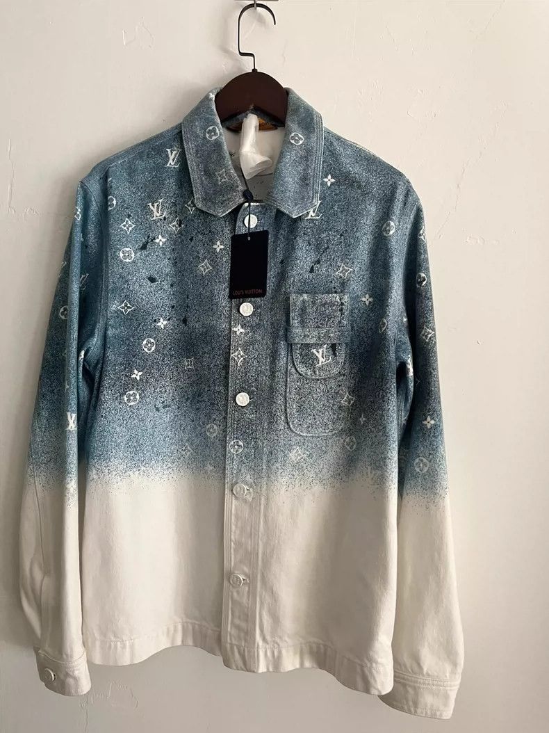 Louis Vuitton Louis Vuitton Blue White Gradient Denim Jacket Size US S / EU 44-46 / 1 - 1 Thumbnail