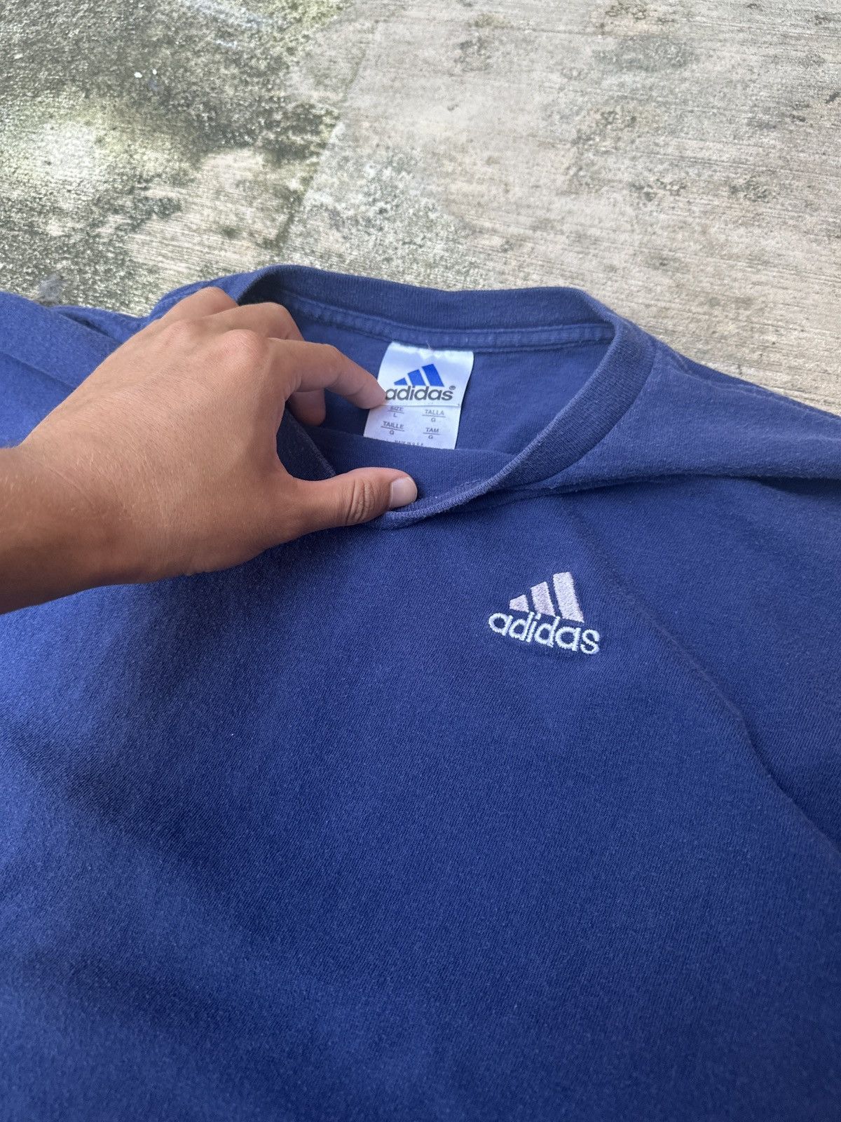 Adidas × Vintage Vintage 90s Embroidered Adidas Longsleeve T-Shirt Size US L / EU 52-54 / 3 - 2 Thumbnail