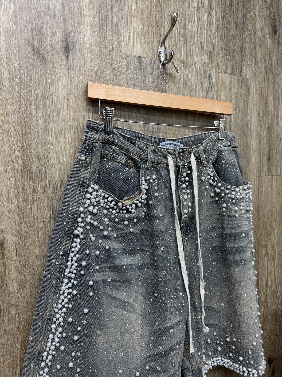 Vale Vale Rhinestone Marble Jorts Size US 30 / EU 46 - 2 Thumbnail