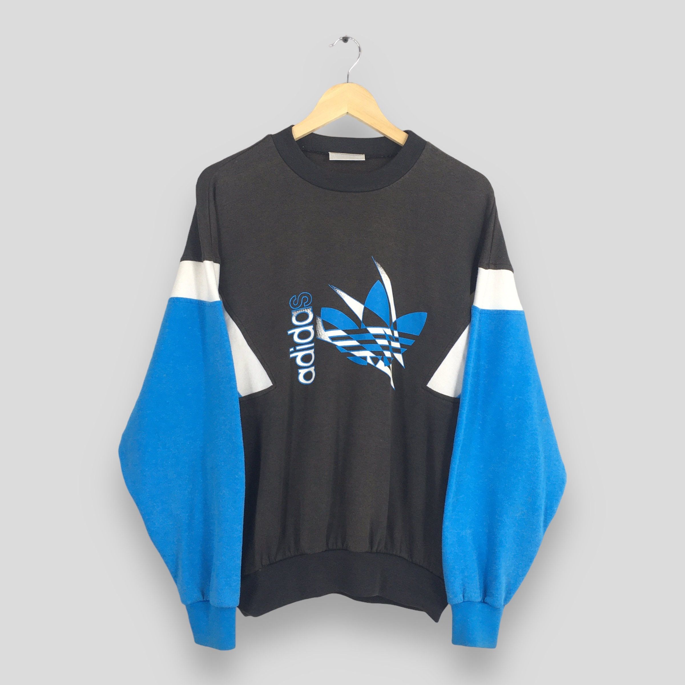 Adidas × Sports Specialties Vintage 80s Adidas Trefoil Black Sweatshirt Large Size US L / EU 52-54 / 3 - 1 Thumbnail