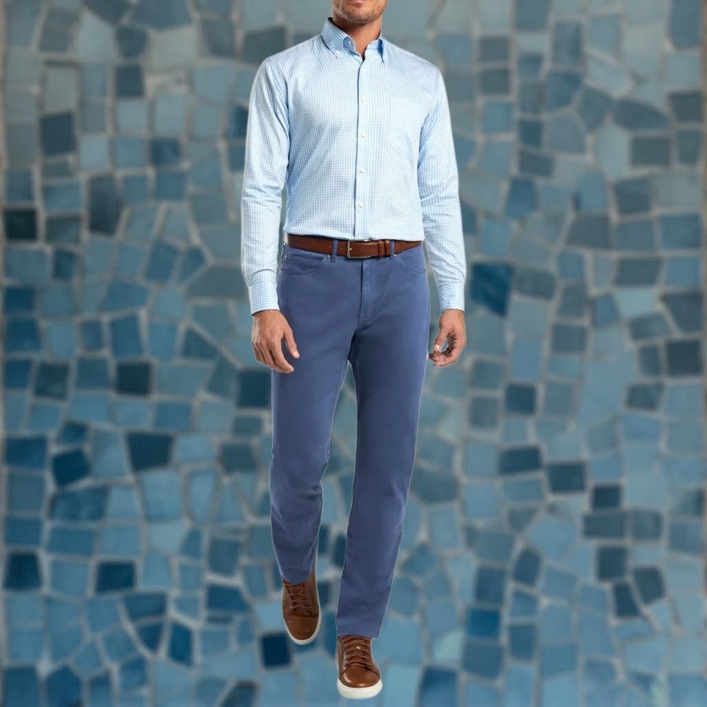 Peter Millar Peter Millar Ultimate Sateen Pants Mens 40x30 5 Pocket Stretch Casual Chino Modern Classic Blue Solid Size US 40 / EU 56 - 1 Thumbnail