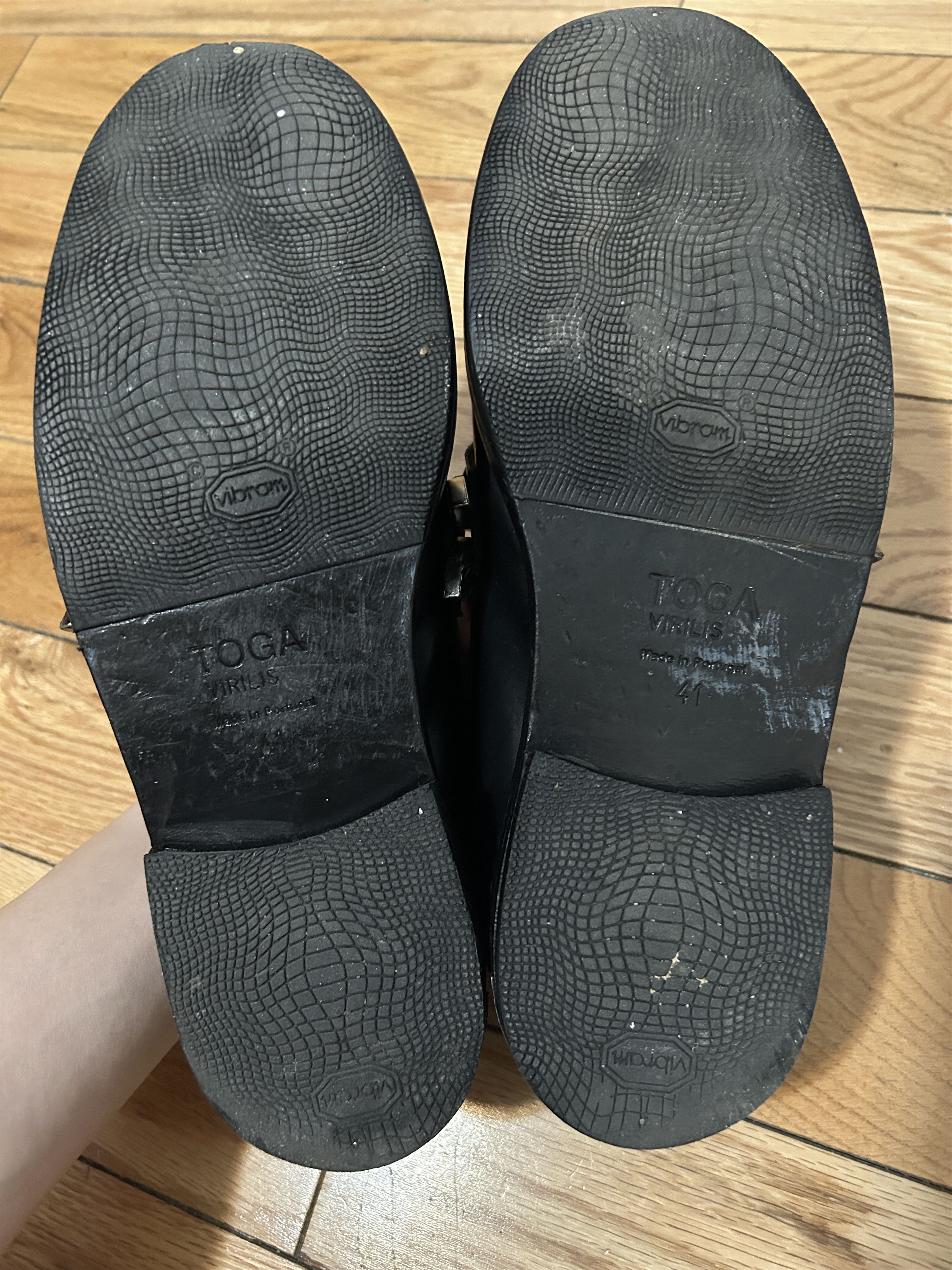 TOGA VIRILIS Toga Virilis SSENSE Black White Metal Loafers Men’s Size 41 Size US 7.5 / EU 40-41 - 4 Thumbnail