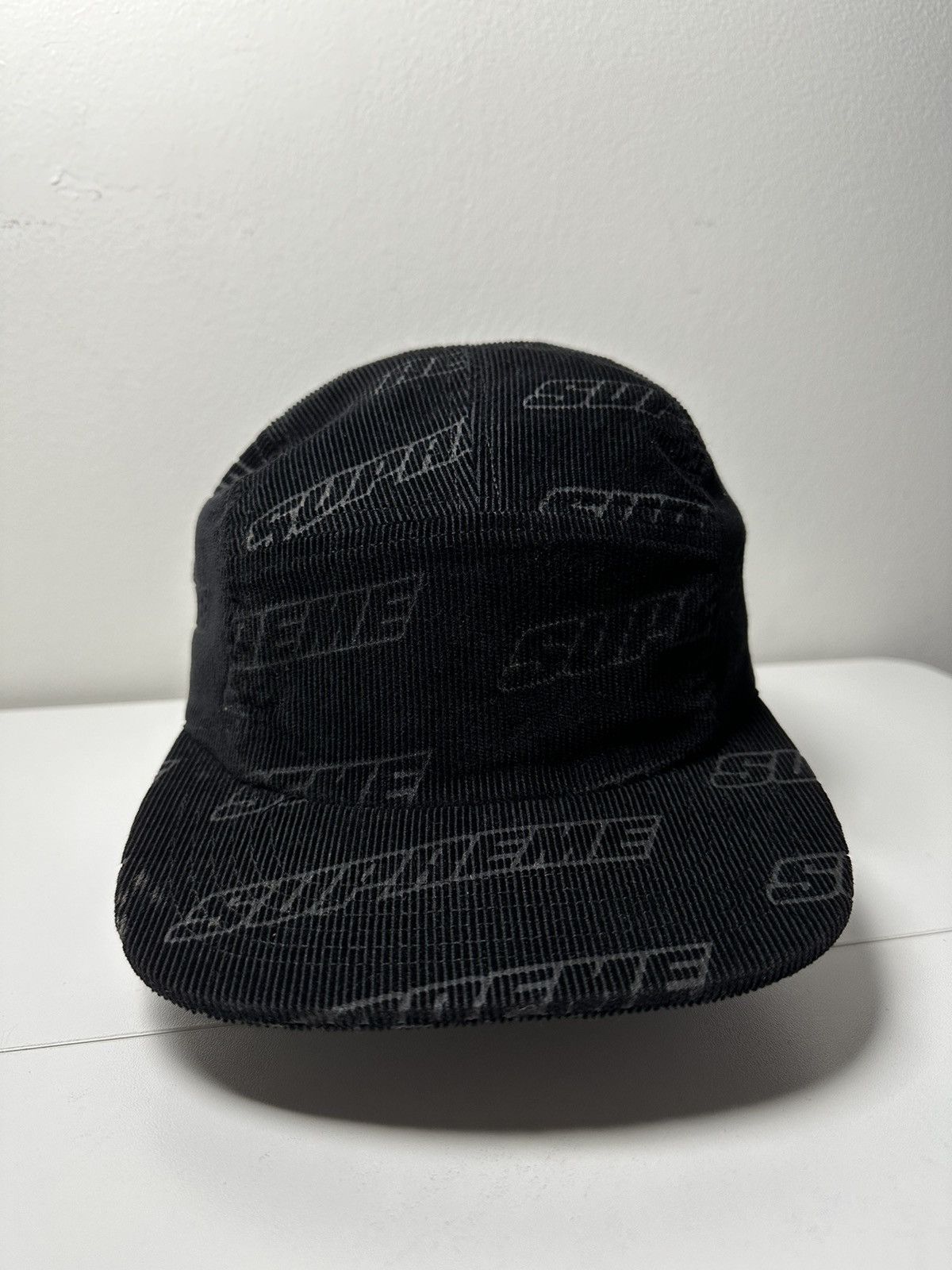 Supreme Leopard Corduroy Camp Cap Royal