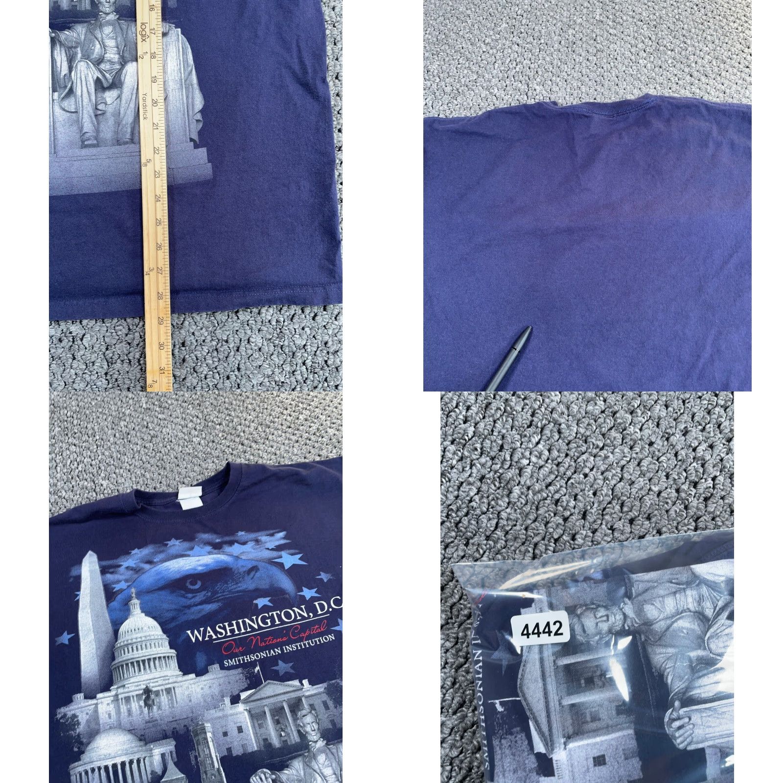 Vintage VINTAGE Smithsonian Institute Washington DC T-Shirt Adult XL Blue Lincoln Memorial Men XL Blue Graphic Print Shirt Size US XL / EU 56 / 4 - 8 Thumbnail