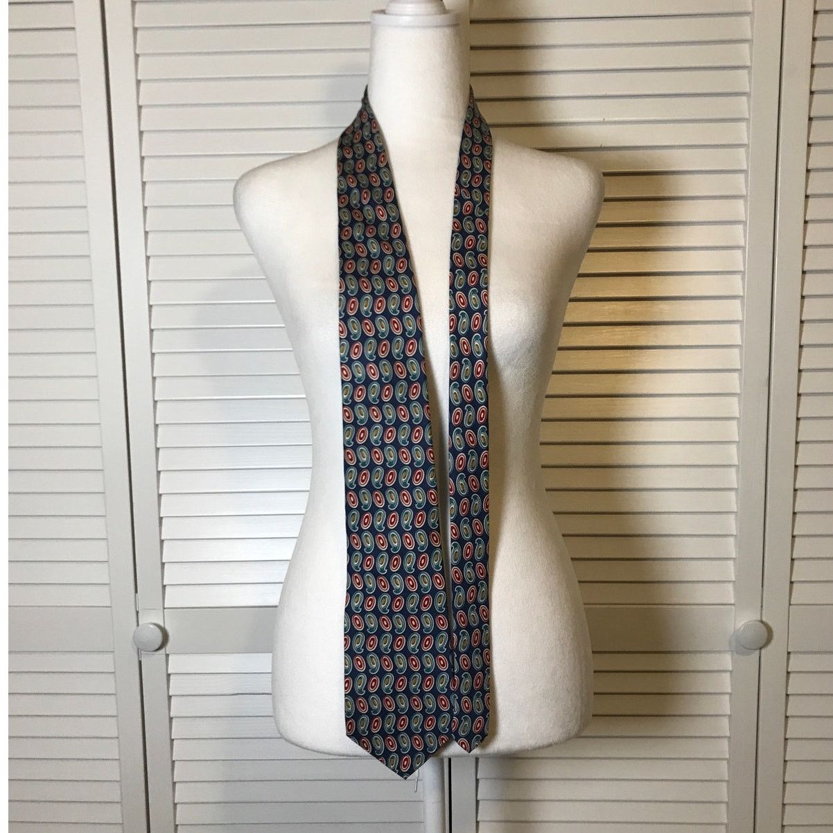 Other Rooster Colorful Geometric Short Wide Mens Necktie Size ONE SIZE - 2 Thumbnail