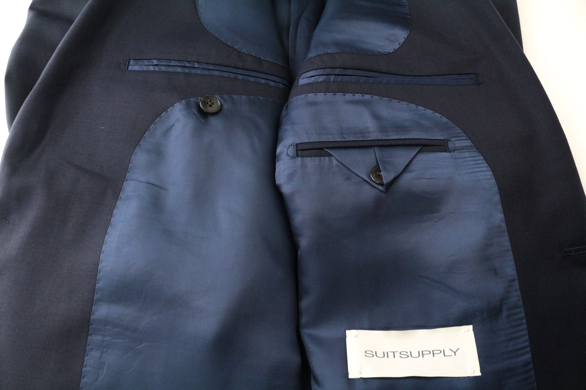Suitsupply LAZIO UK44R Navy Wool 2 Piece Suit 67984 Size 44R - 10 Thumbnail