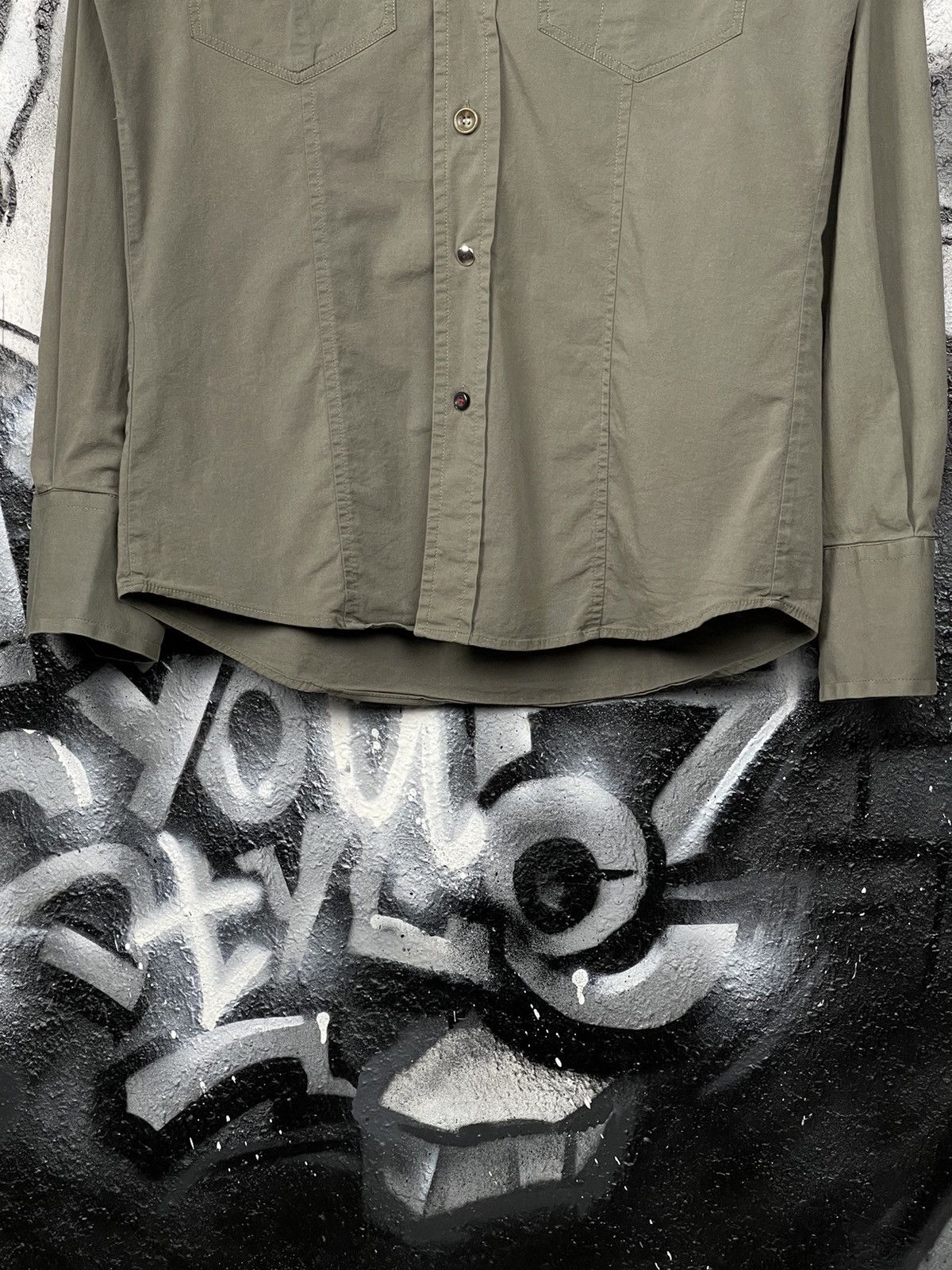 Daniele Alessandrini Daniele Alessandrini Italian Designer Khaki Shirt Size XL Size US XL / EU 56 / 4 - 6 Thumbnail