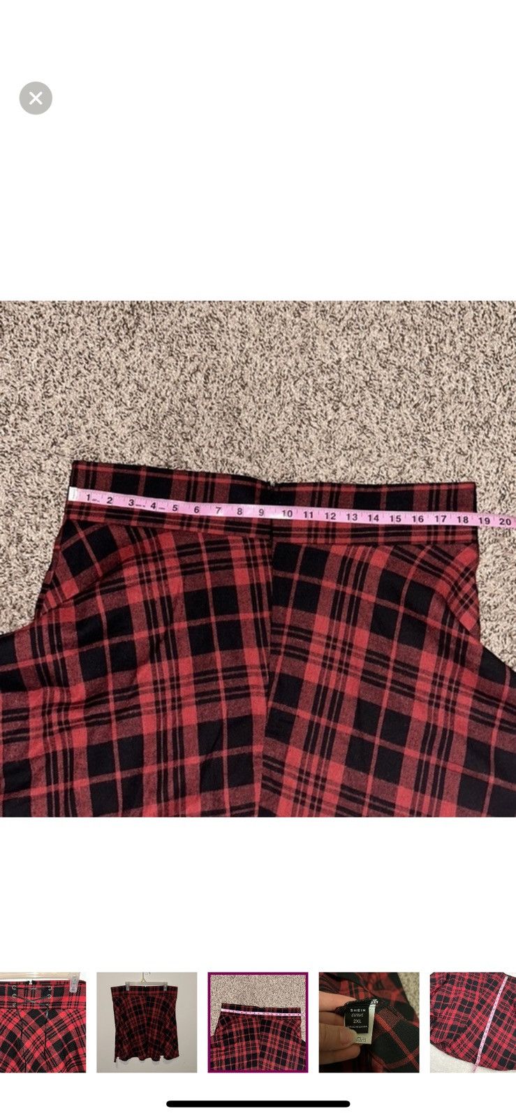 Shein Shein 2X corset style plaid skirt Size 40" / US 18 - 7 Thumbnail