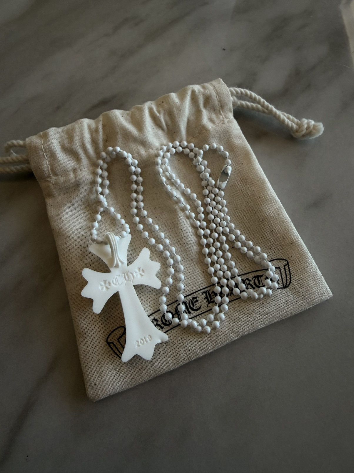 Chrome Hearts Chrome Hearts CH Cross Silicon Necklace White Size ONE SIZE - 2 Thumbnail