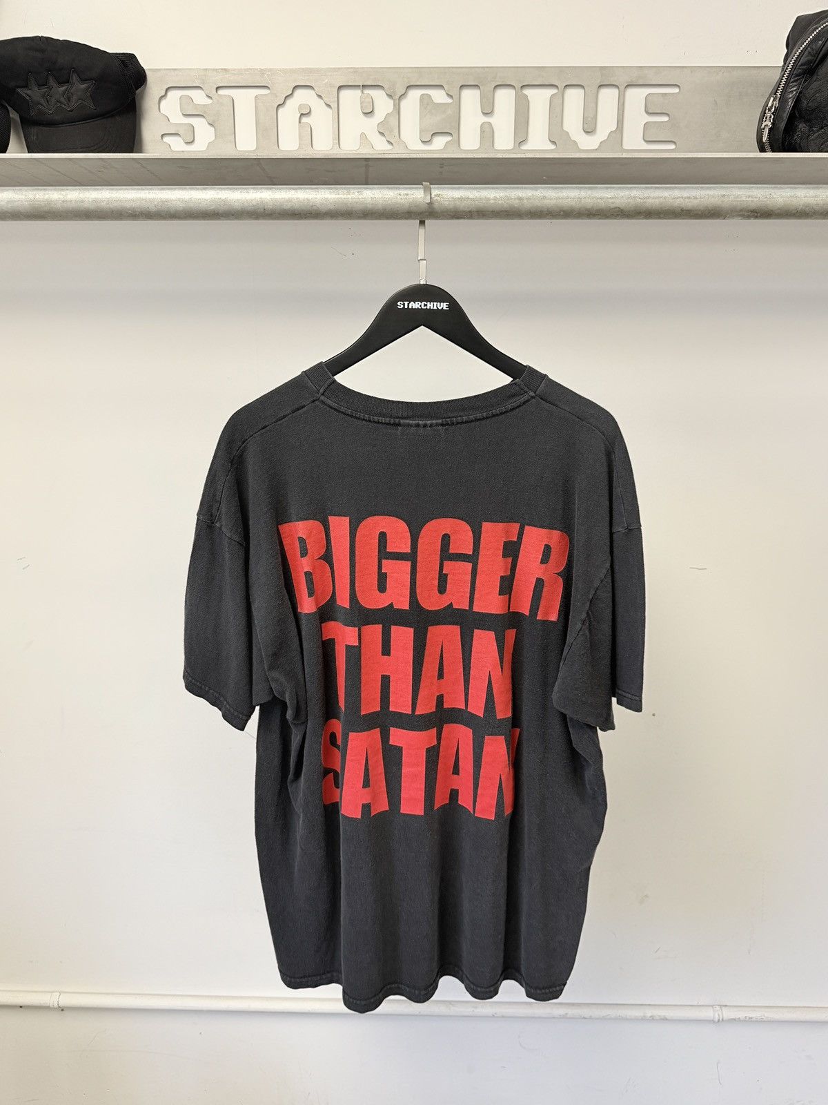 Vintage Vintage Marlyn Manson Bigger Than Satan FADED Shirt Size US XL / EU 56 / 4 - 2 Thumbnail