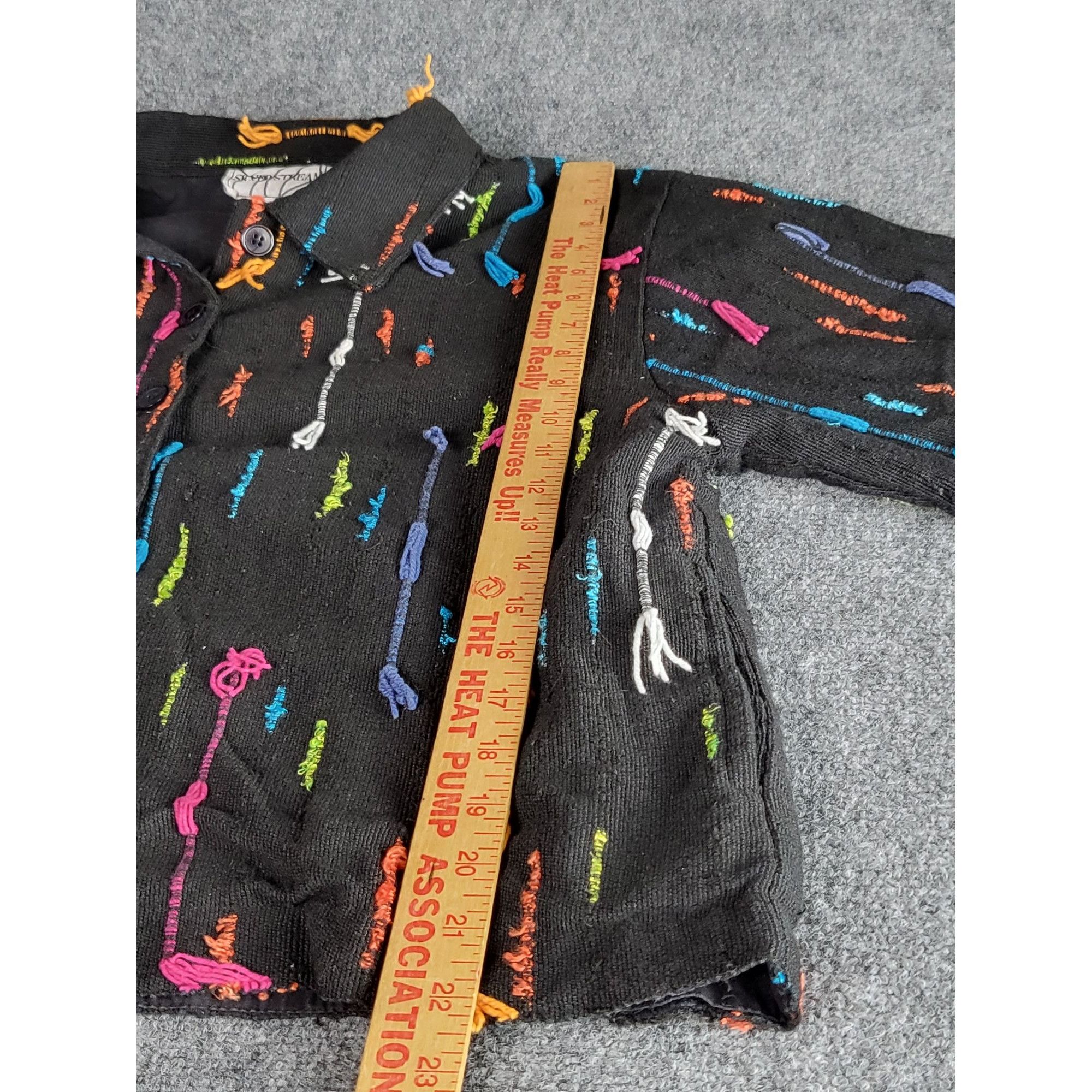 Other Silver Stream Multicolor Embroidered Fringe Buttons Lined Ja Size XL / US 12-14 / IT 48-50 - 3 Thumbnail