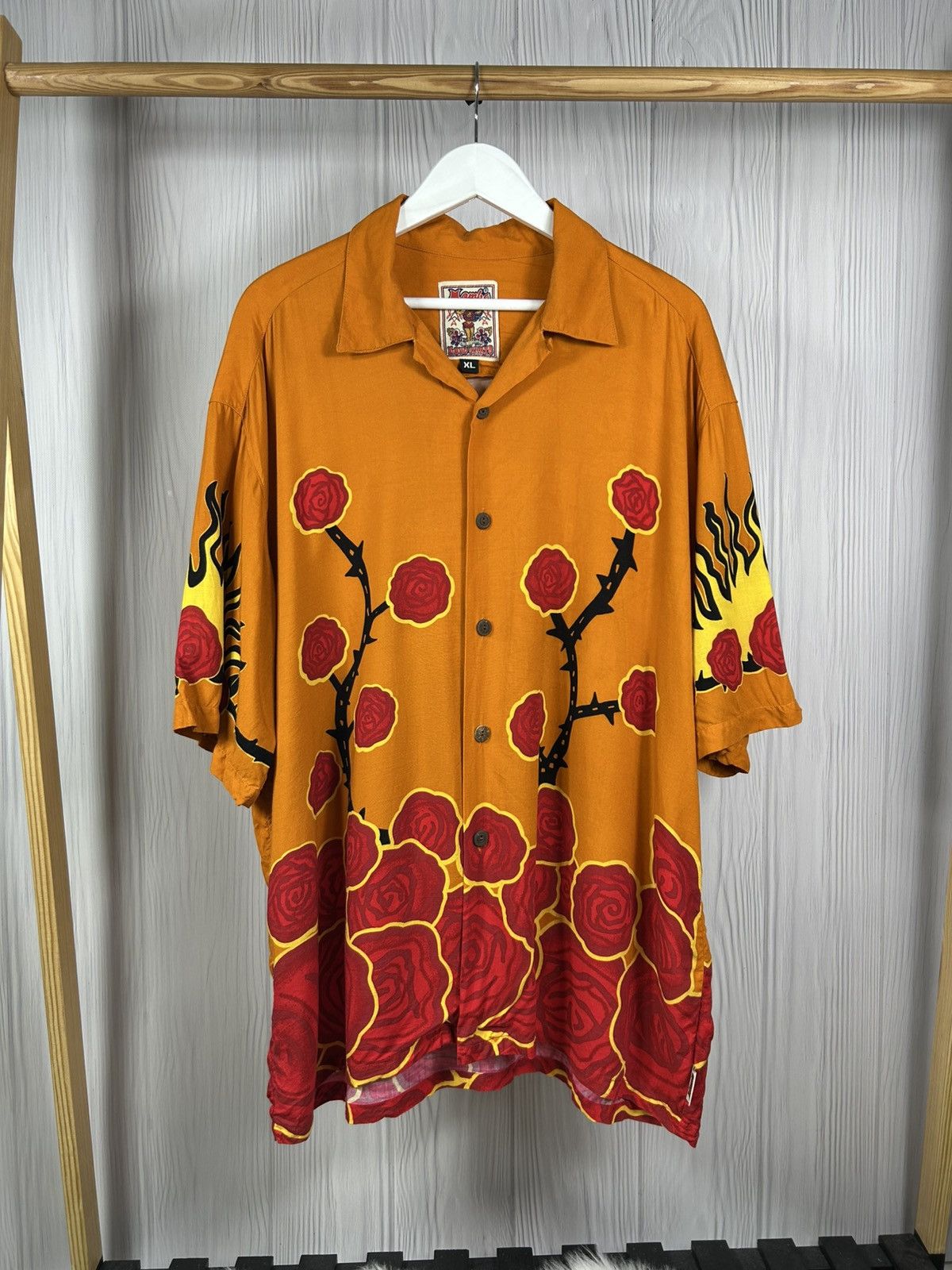 Mambo Very Rare Mambo Loud by Gerry Wedd Roses Fire Sun Shirt XL Size US XL / EU 56 / 4 - 4 Thumbnail