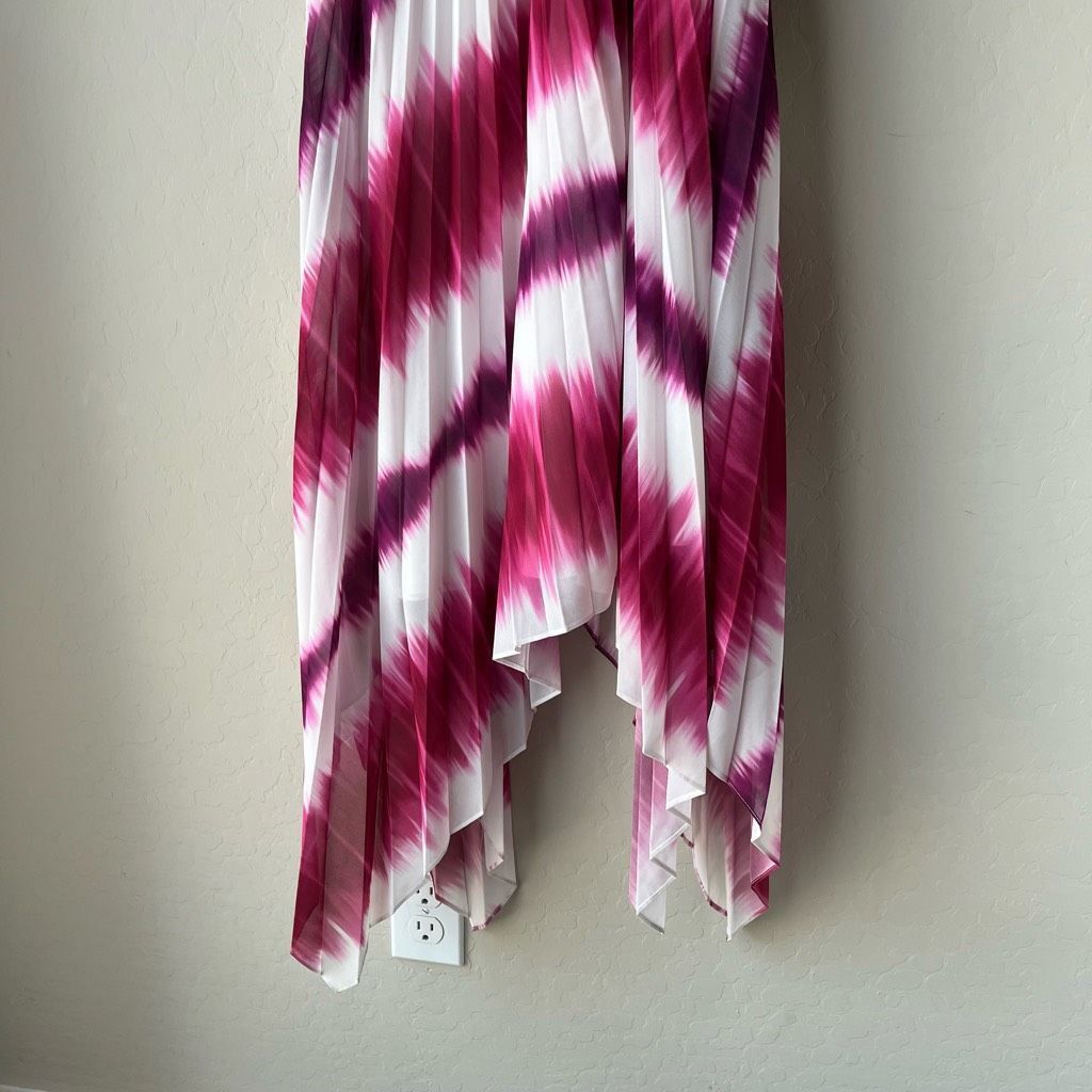 Amur NEW AMUR Dress One Shoulder Purple Asymmetrical Chiffon Plea Size XS / US 0-2 / IT 36-38 - 4 Thumbnail