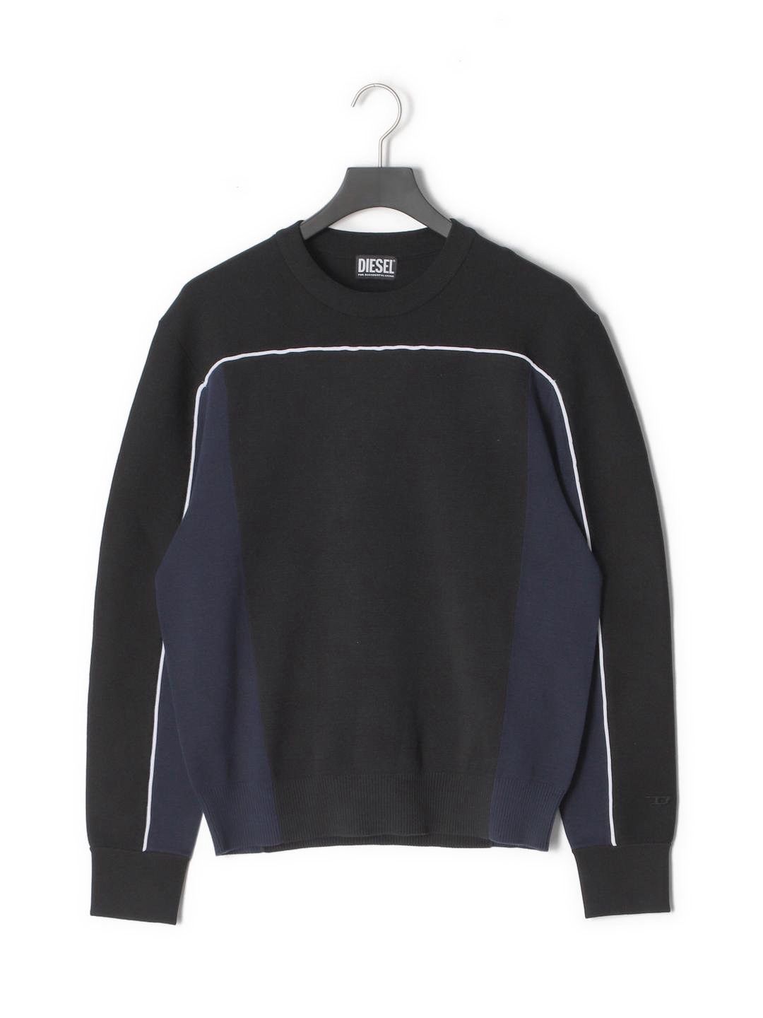 Diesel Diesel Black Cotton Knit Sweater Size M Size US M / EU 48-50 / 2 - 10 Thumbnail