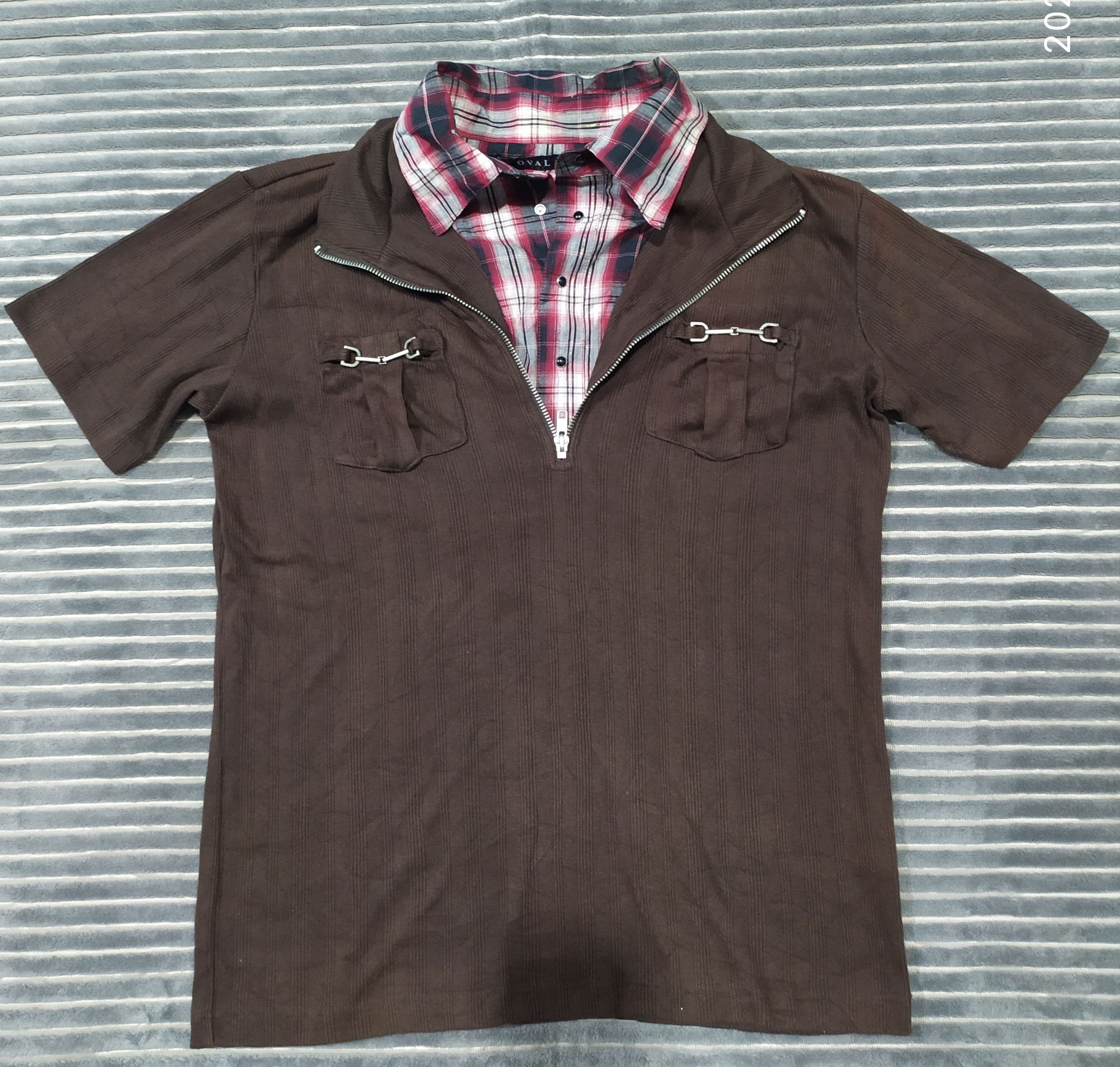 Beauty Beast vintage Y2k Japanese Oval Dice Double Layer Shirt Size US L / EU 52-54 / 3 - 1 Thumbnail