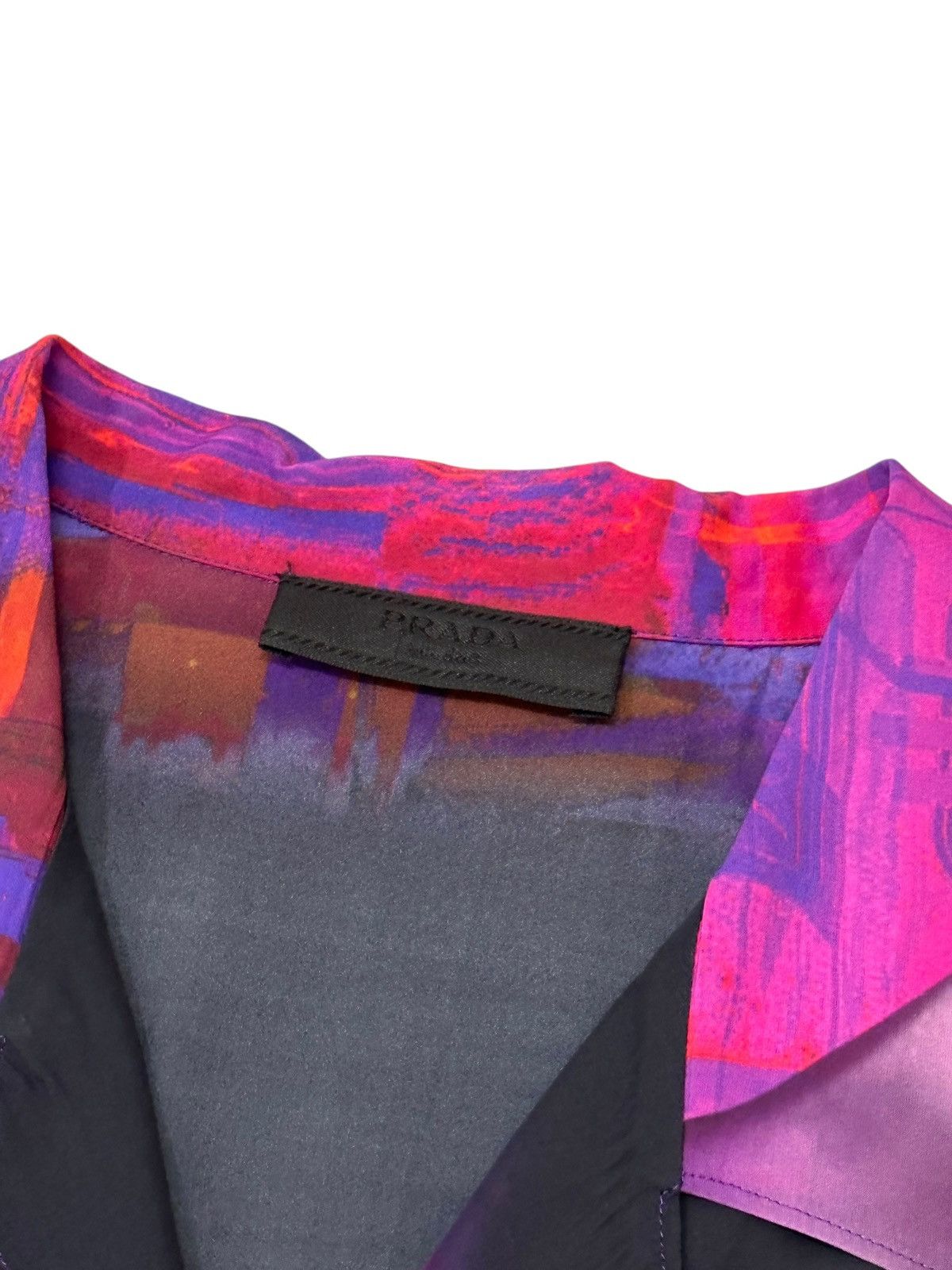 Prada Prada SS2019 Psychedelic Silk Bowling Shirt Size US M / EU 48-50 / 2 - 8 Thumbnail