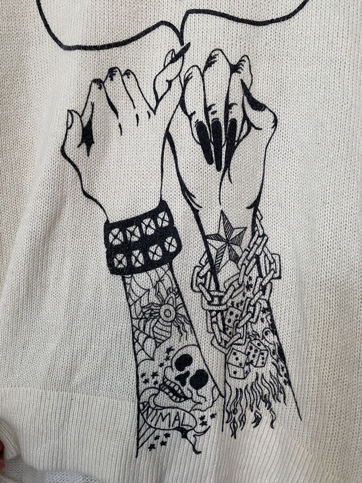 A.F.F.A. × Hysteric Glamour × Japanese Brand Vtg Glad News Japan Punk Make a Promise knitwear Size L / US 10 / IT 46 - 7 Thumbnail