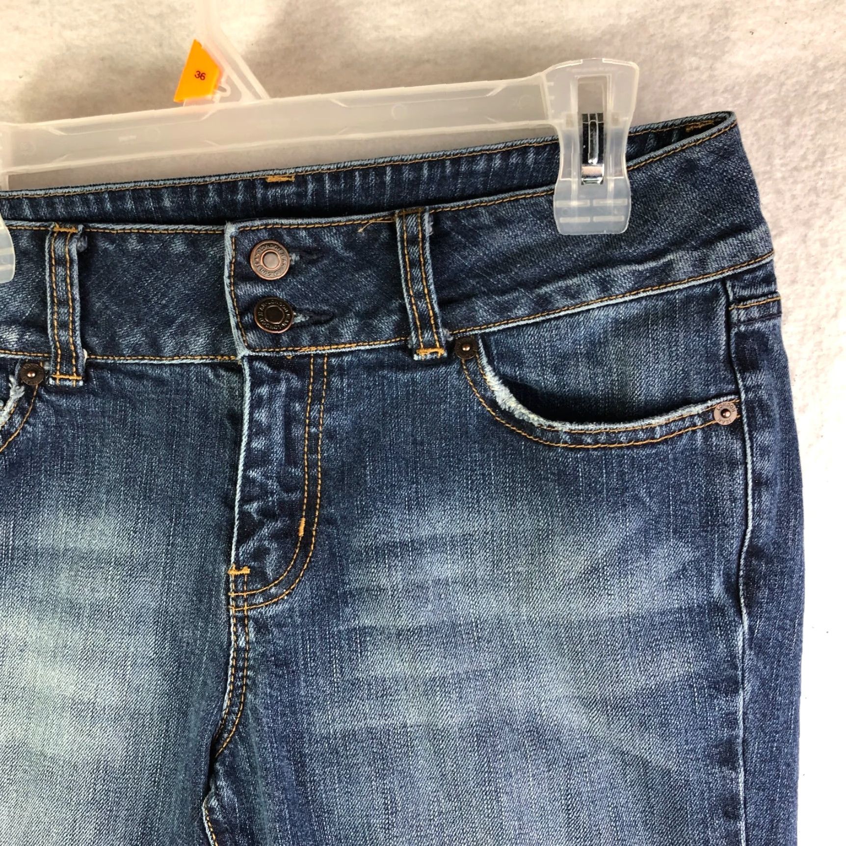 Denime London Jeans Jeans Bootcut Womens Size 8 Blue Denim Mid Rise Stretch Regular Inseam 28 in Cotton Denim Size 30" / US 8 / IT 44 - 3 Thumbnail