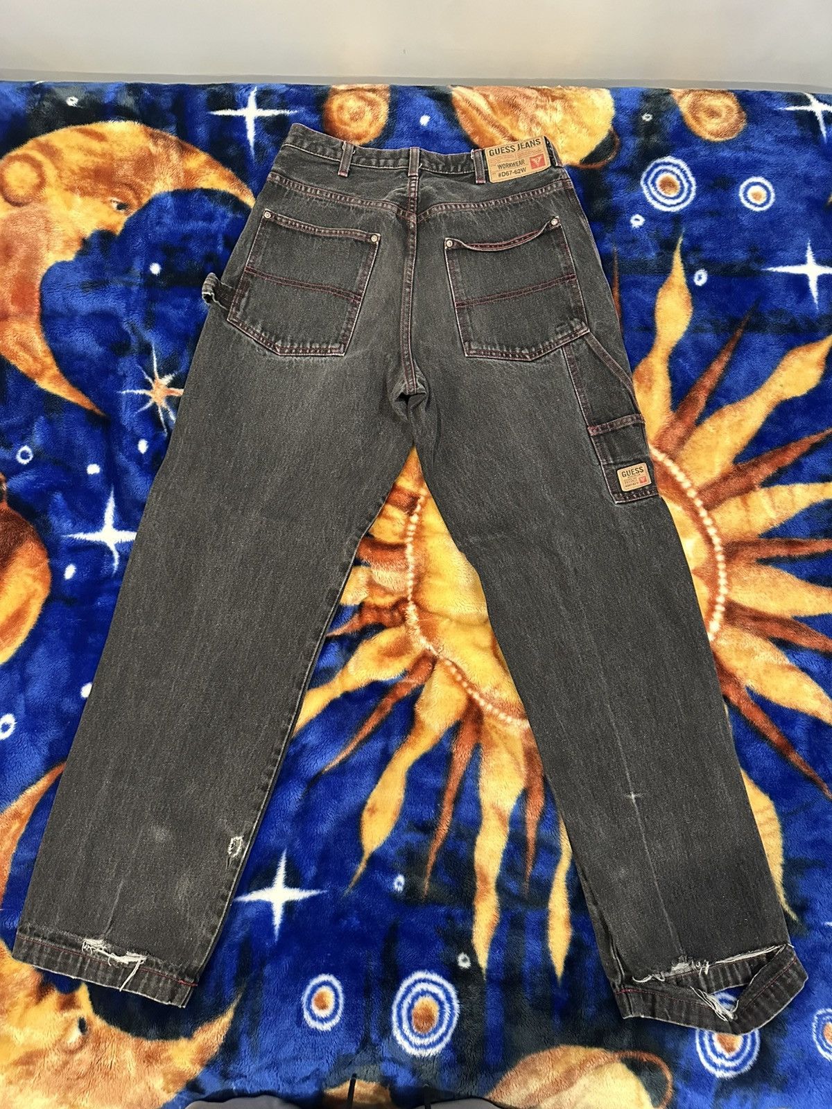 Guess Vintage Red Stitching Guess Jeans Size US 32 / EU 48 - 3 Thumbnail