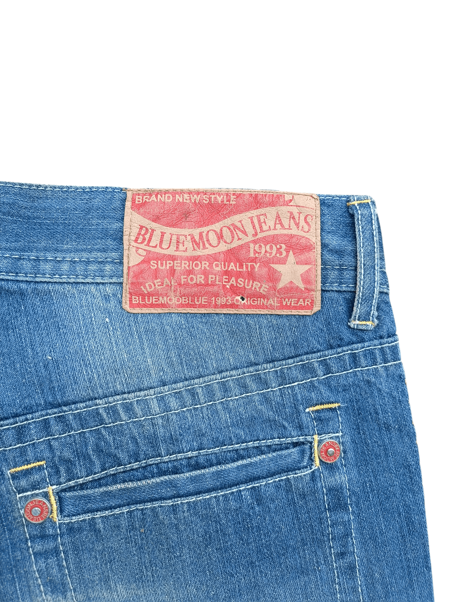 Designer × Japanese Brand × Vintage VINTAGE BLUE MOON BLUE FLORIDA 93 SURFING PAINT DESIGN DENIM Size US 32 / EU 48 - 16 Thumbnail