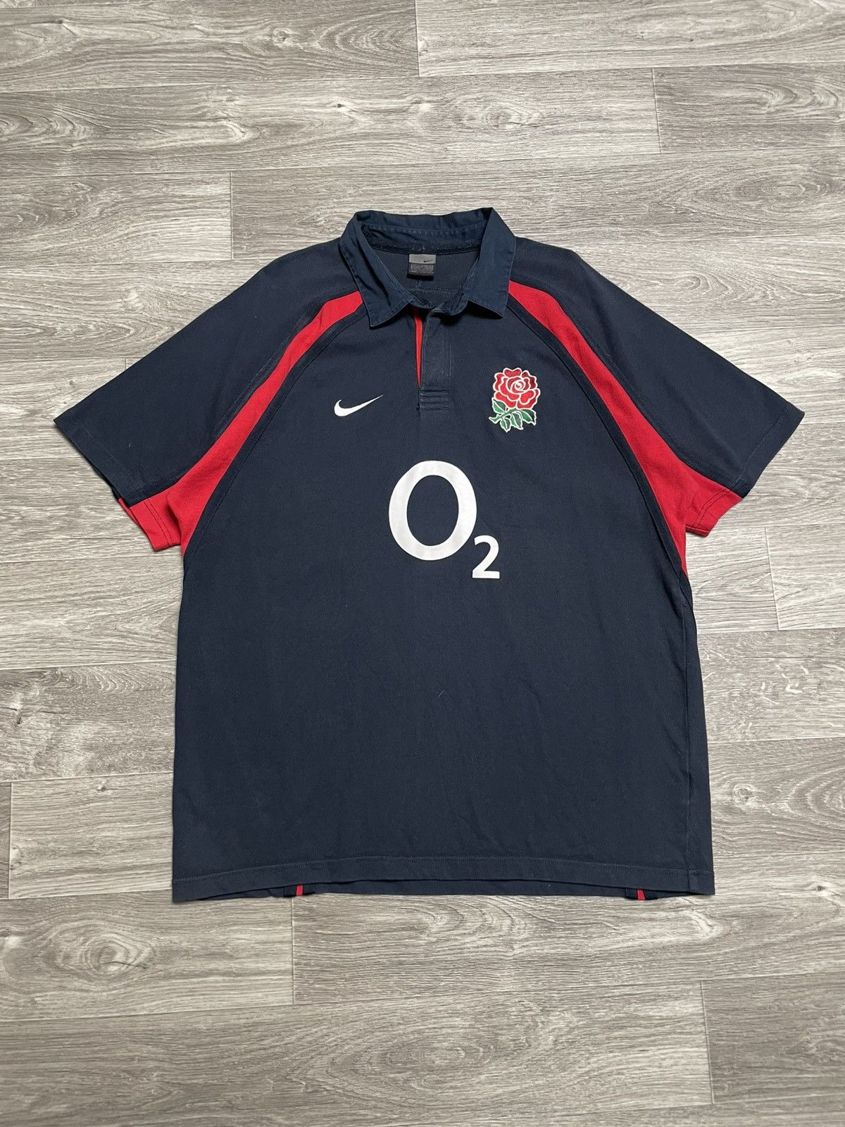 Nike Vintage Nike O2 England Rugby Jersey Polo Shirt Size US XL / EU 56 / 4 - 1 Thumbnail