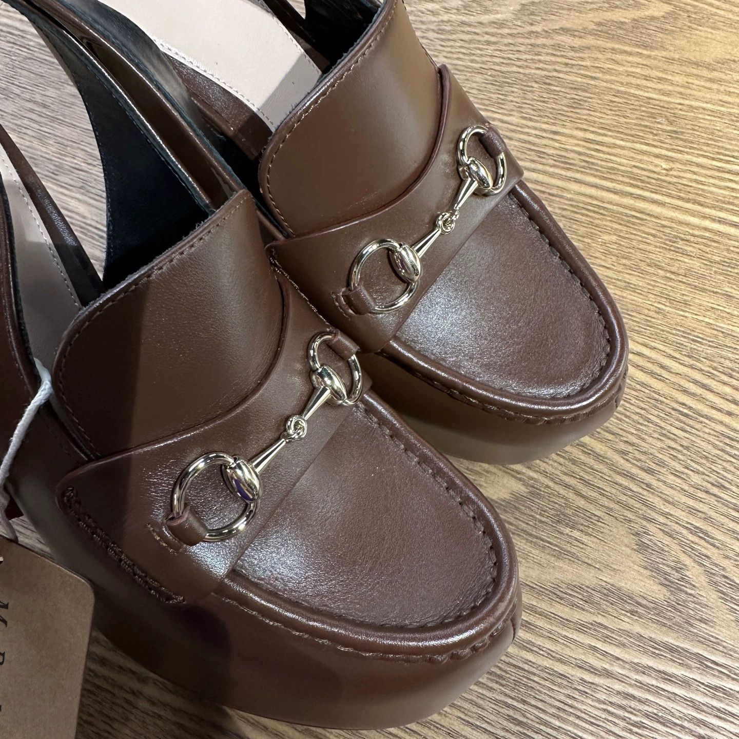 Gucci Gucci mar667 Horsebit Block Heel Pump 37 Size US 6.5 / IT 36.5 - 9 Thumbnail