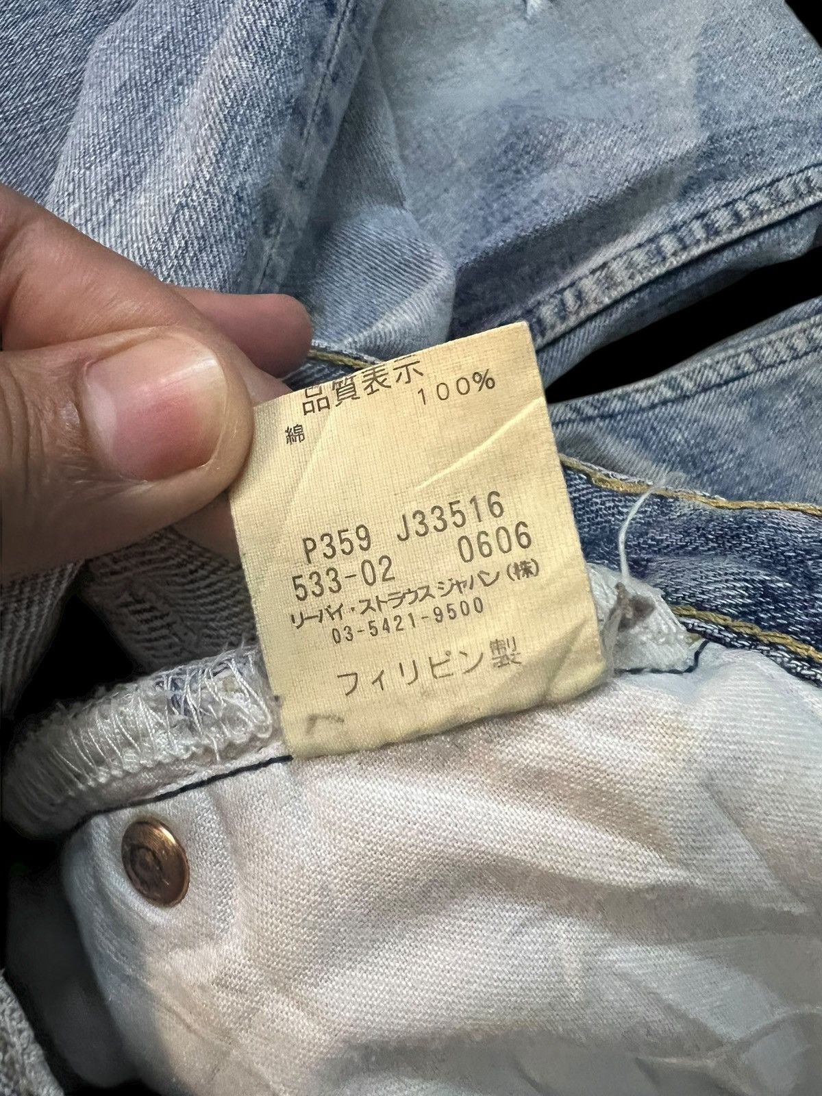 Levi's Vintage Levi’s 533 Distress Faded Denim Jean Size US 31 - 19 Thumbnail