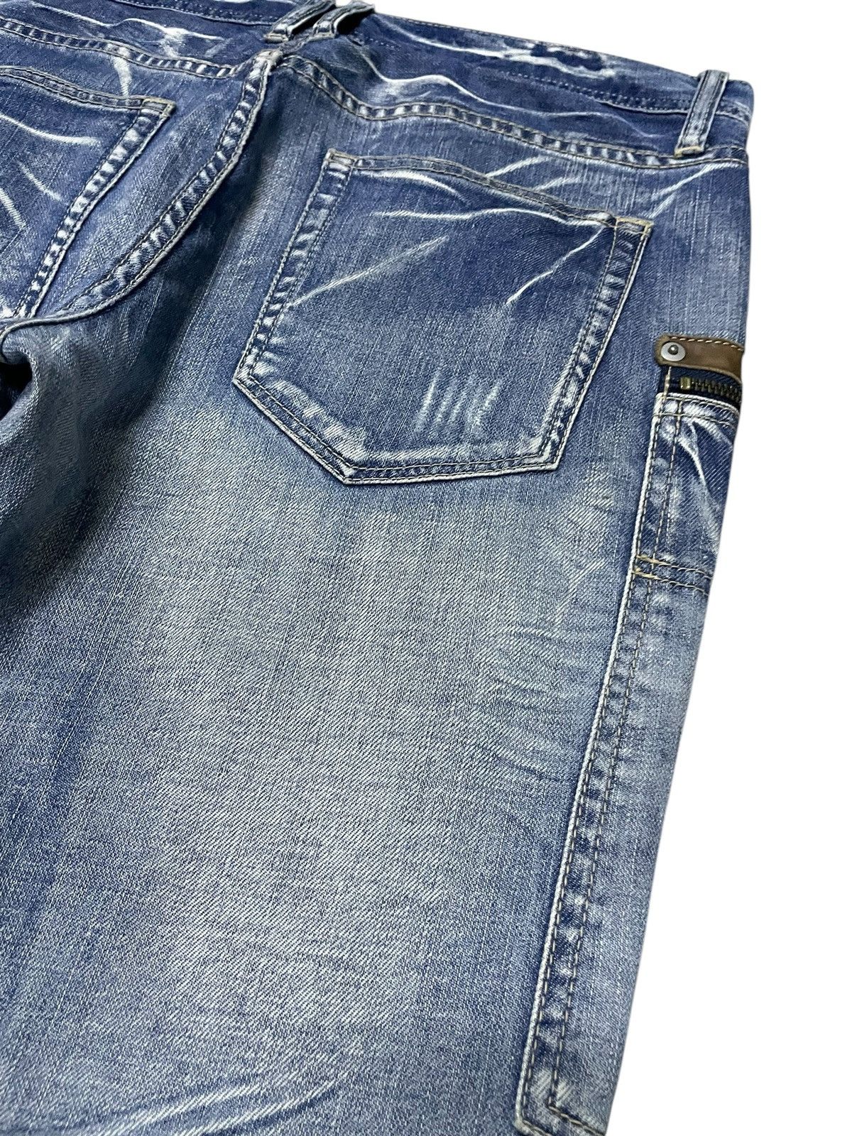 Michel Klein × Tornado Mart Michel Klein Japan Spiral Flared Panelling Gun Pocket Jeans Size US 32 / EU 48 - 19 Thumbnail
