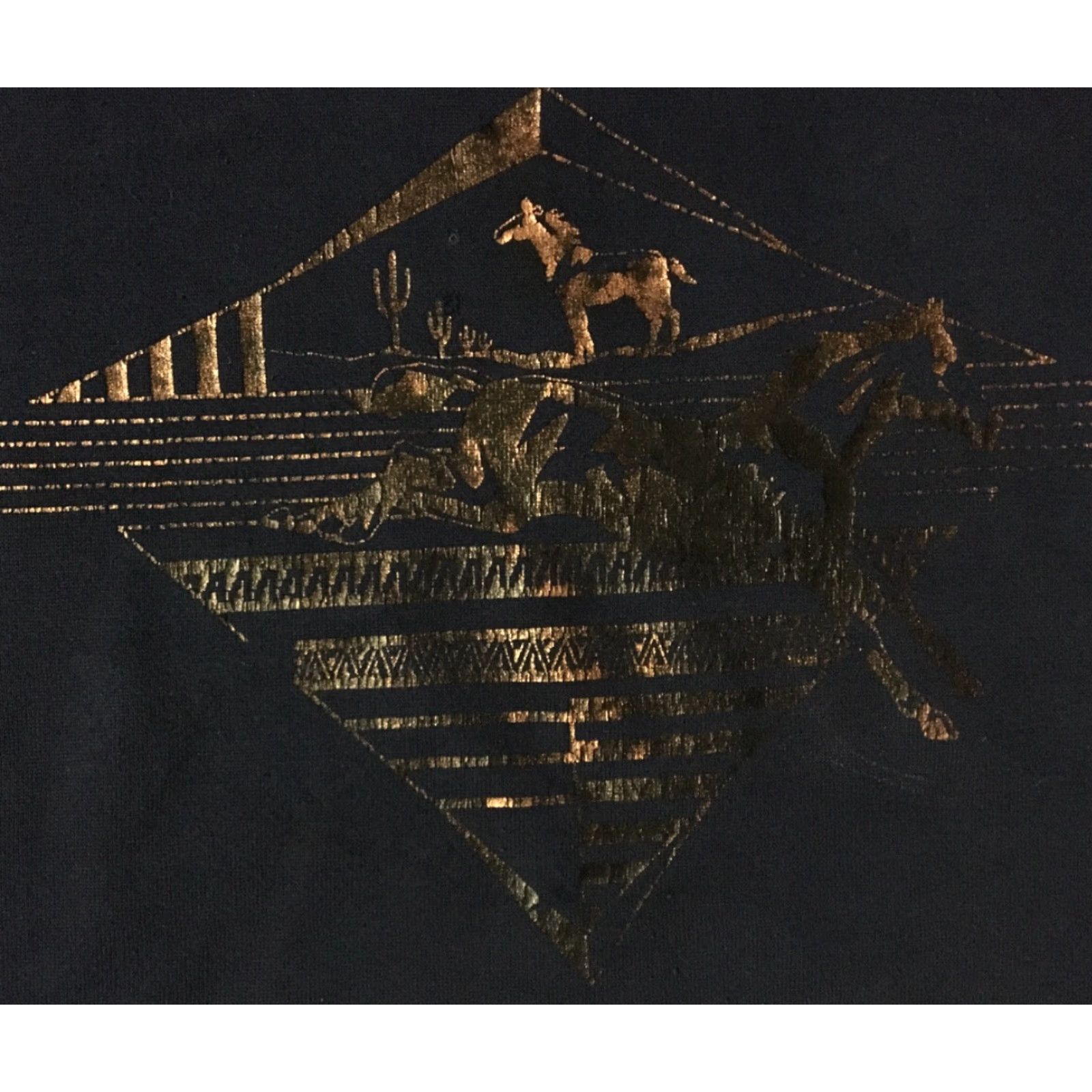 Hanes VINTAGE 80s Horses Faded Distress Hanes Hoodie M USA Blue Pullover Men Size US M / EU 48-50 / 2 - 2 Thumbnail