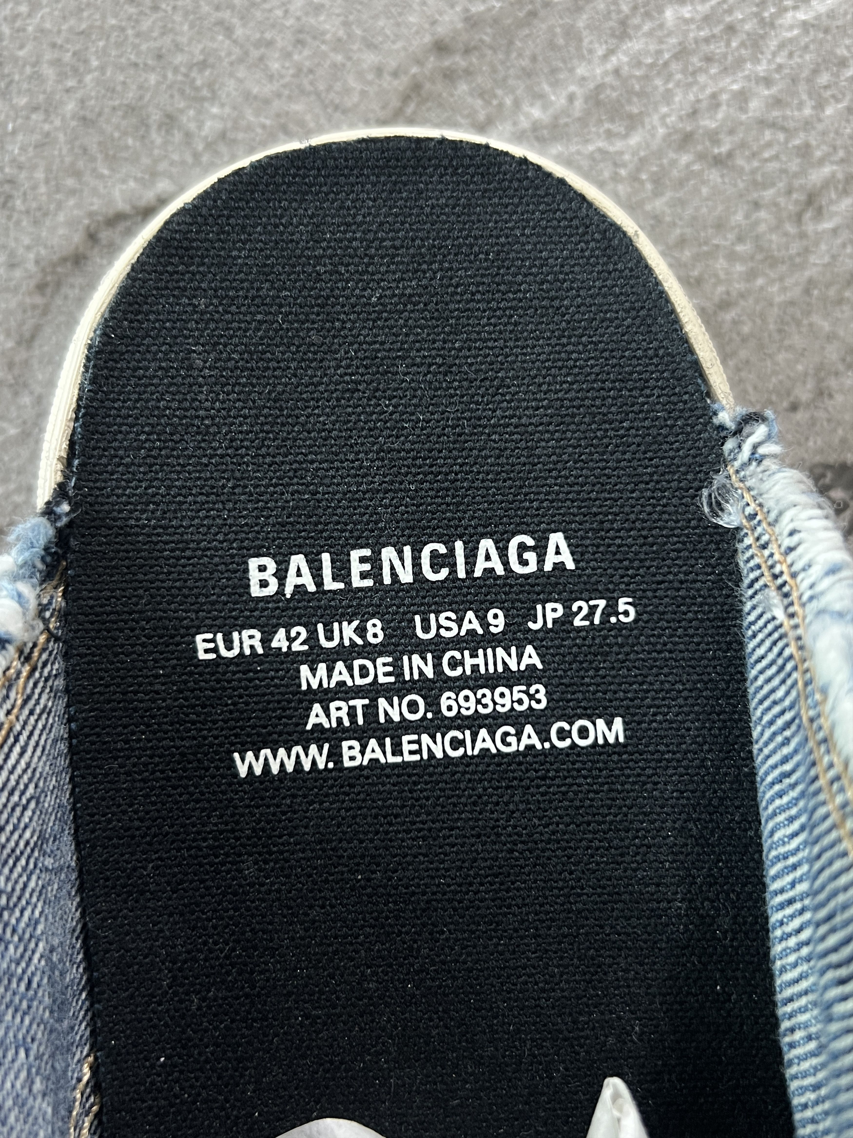 Balenciaga Balenciaga Paris Mule Denim Sneakers Distressed EU42 Size US 9 / EU 42 - 6 Thumbnail